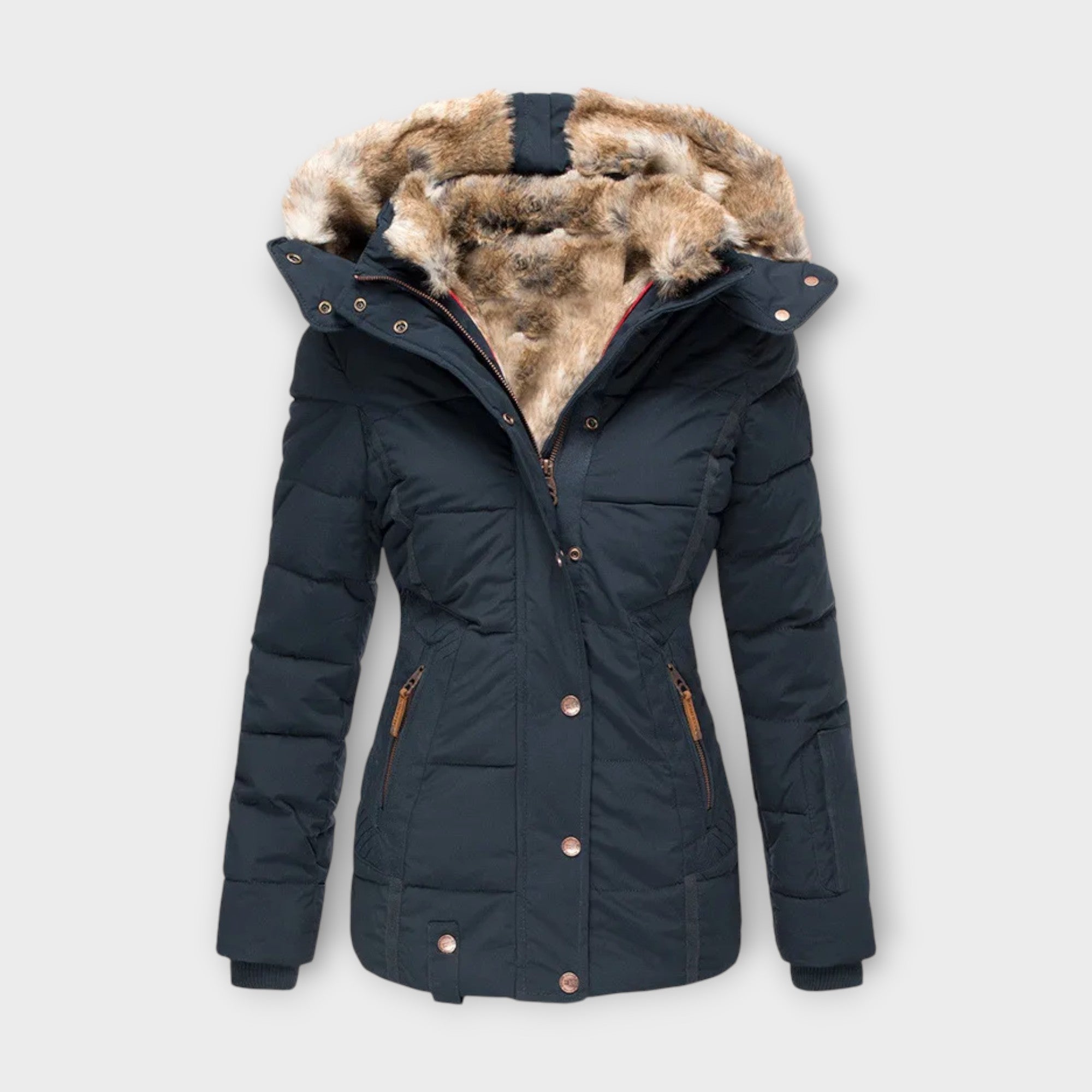 Emine Cosy Fur Lined Jacket With Premium Comfort And Style
