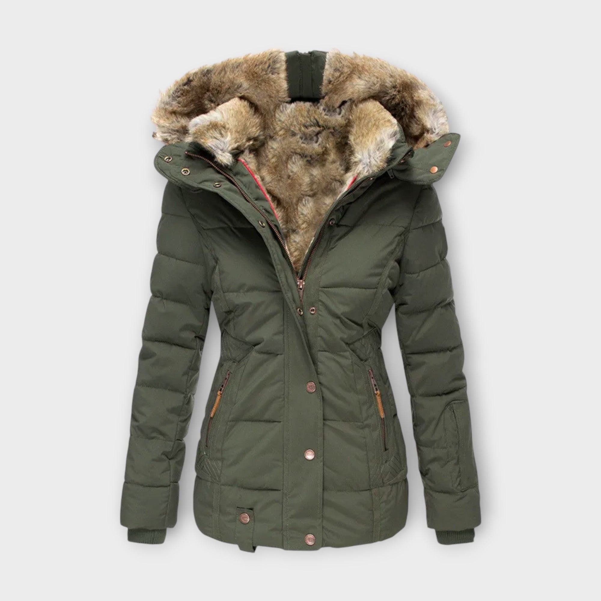 Emine Cosy Fur Lined Jacket With Premium Comfort And Style