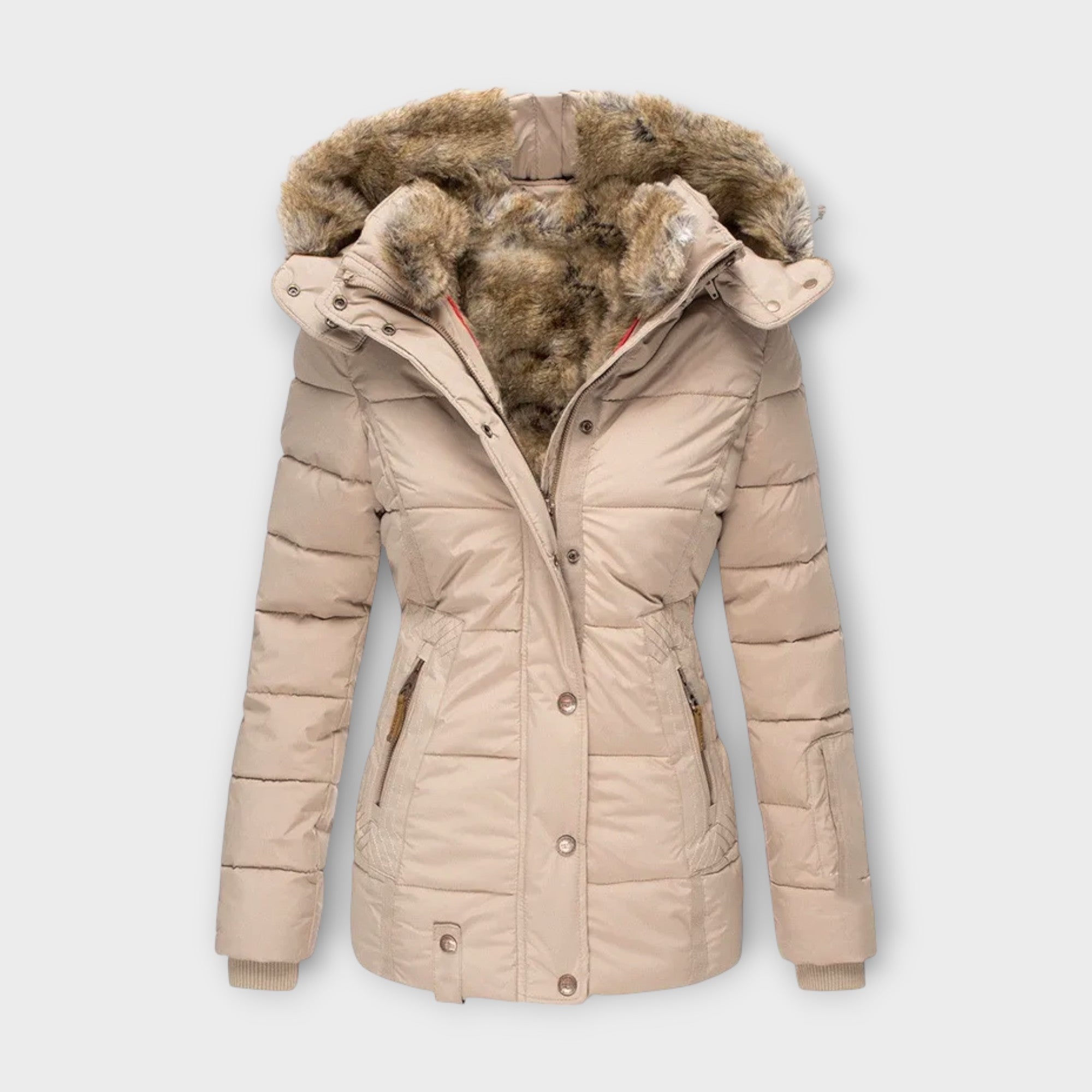 Emine Cosy Fur Lined Jacket With Premium Comfort And Style