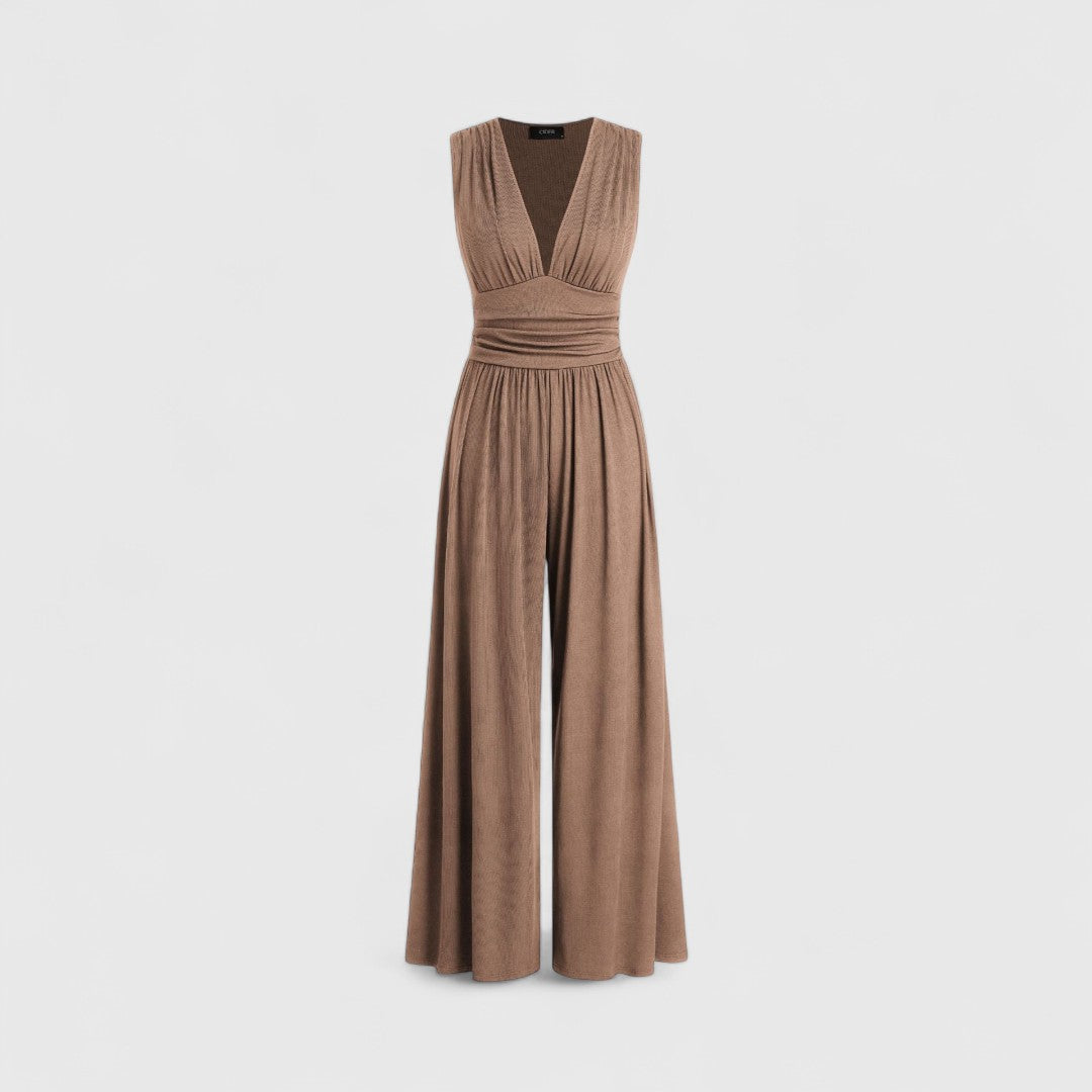 Filio Elegant Sleeveless Jumpsuit With Wide Leg Silhouette