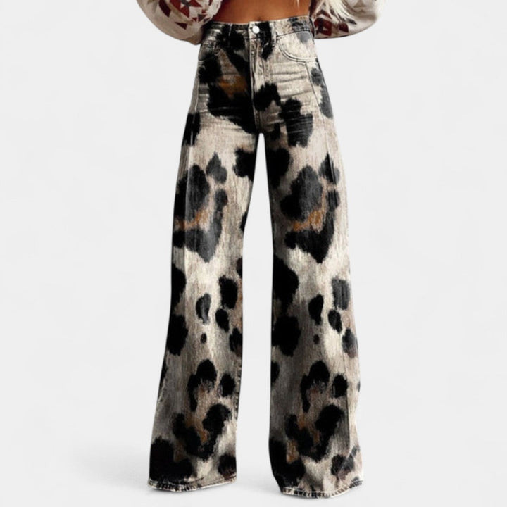 Melina High Waist Wide Leg Trousers In Retro Style