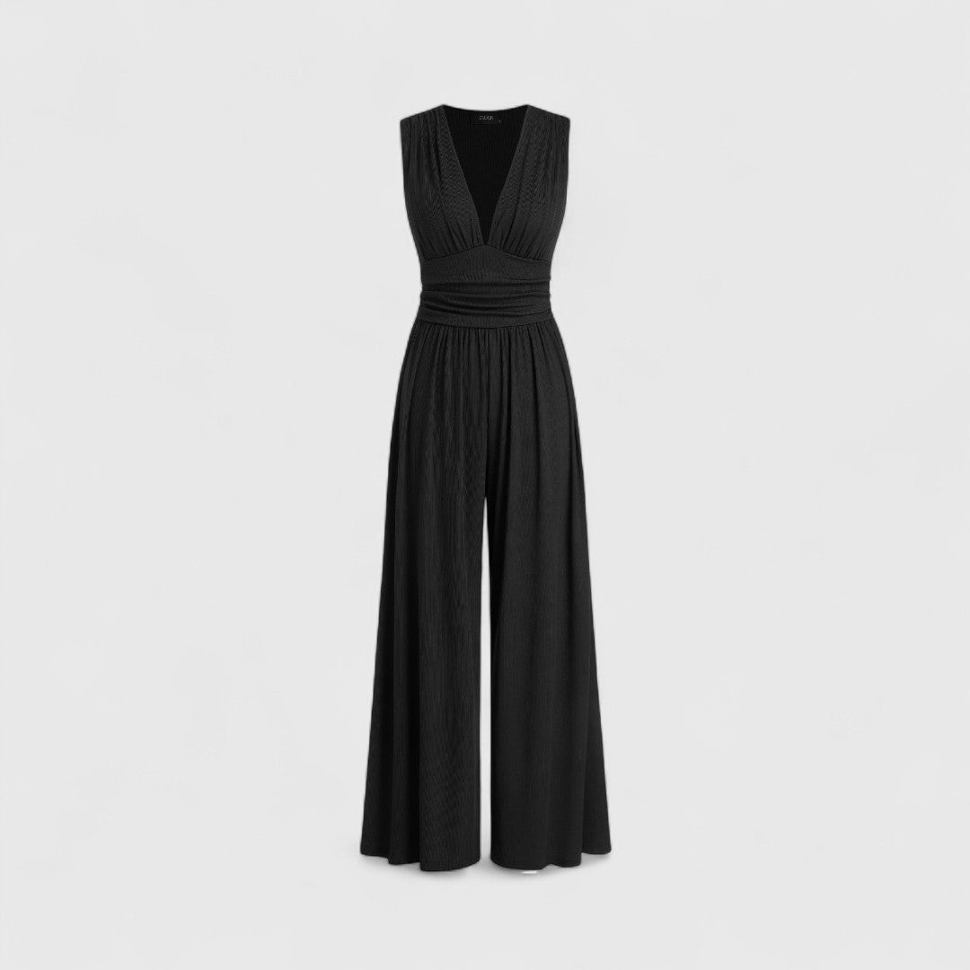 Filio Elegant Sleeveless Jumpsuit With Wide Leg Silhouette