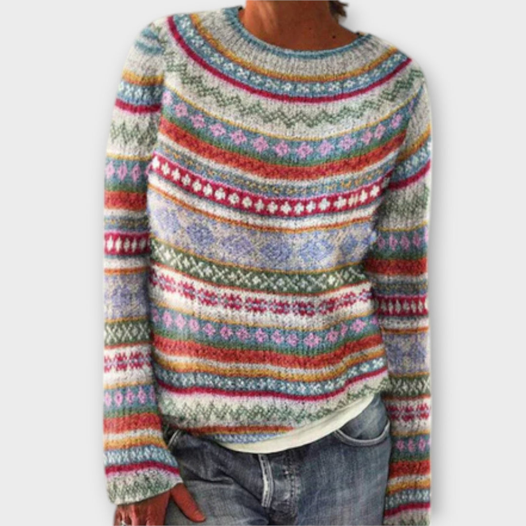 Suzu Vintage Knitted Jumper For Women Autumn Cozy Classic