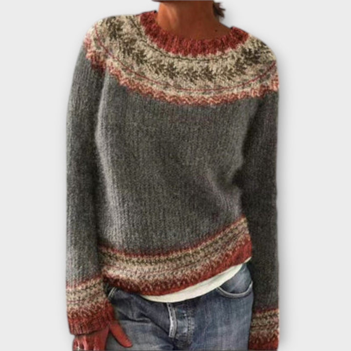 Suzu Vintage Knitted Jumper For Women Autumn Cozy Classic
