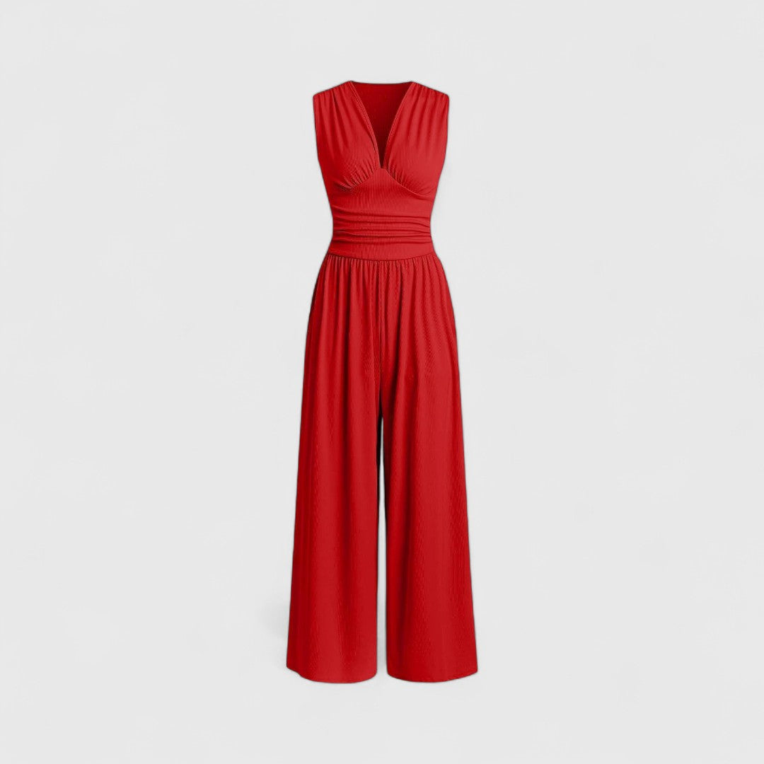 Filio Elegant Sleeveless Jumpsuit With Wide Leg Silhouette