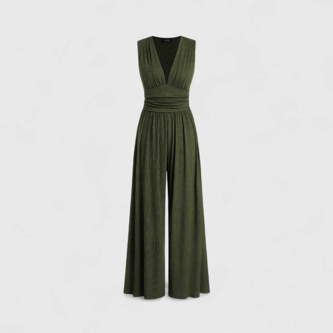 Filio Elegant Sleeveless Jumpsuit With Wide Leg Silhouette