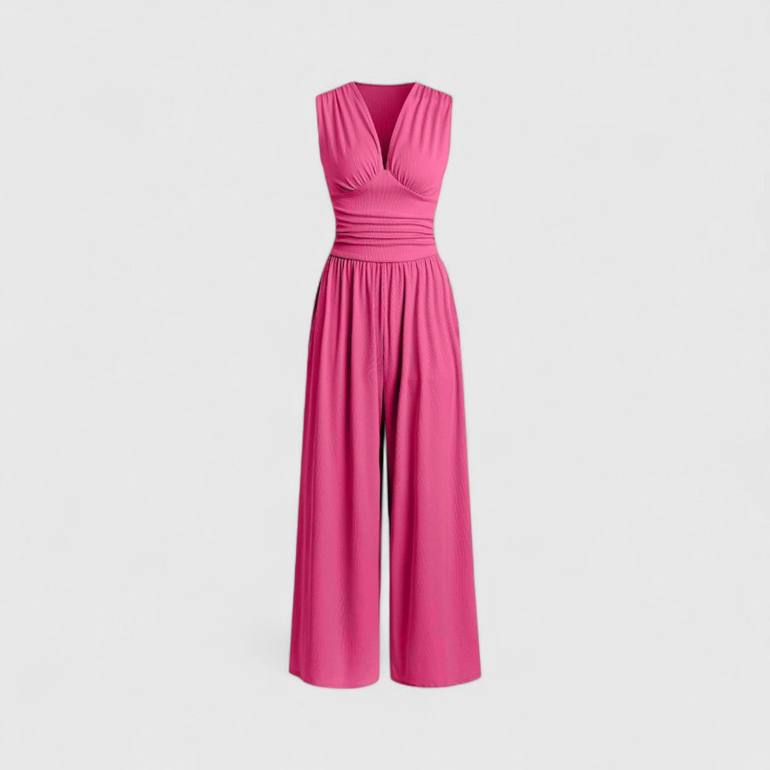 Filio Elegant Sleeveless Jumpsuit With Wide Leg Silhouette