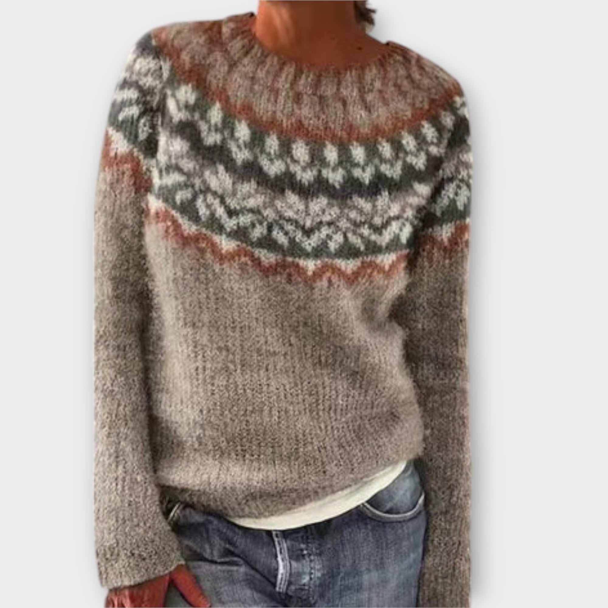 Suzu Vintage Knitted Jumper For Women Autumn Cozy Classic
