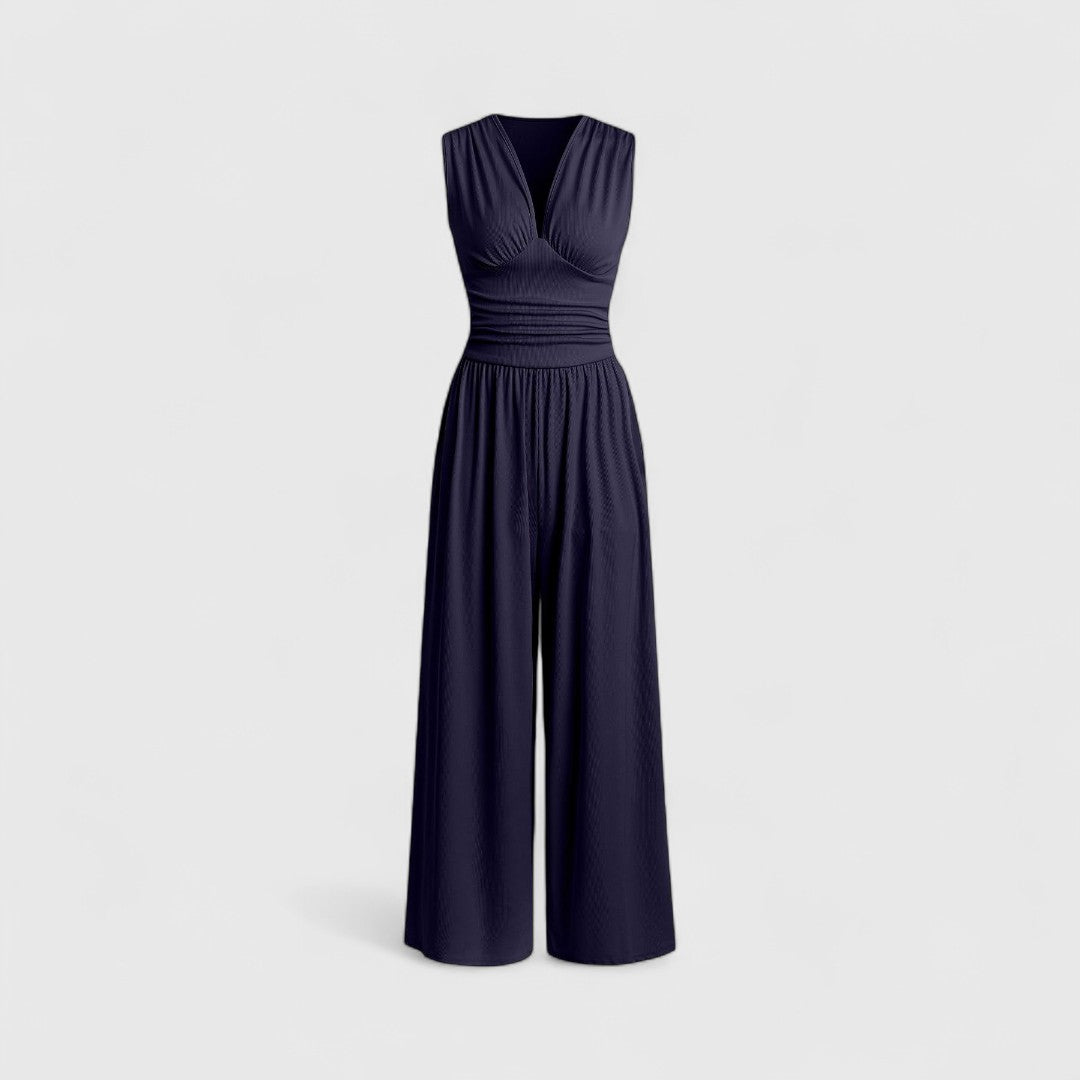 Filio Elegant Sleeveless Jumpsuit With Wide Leg Silhouette