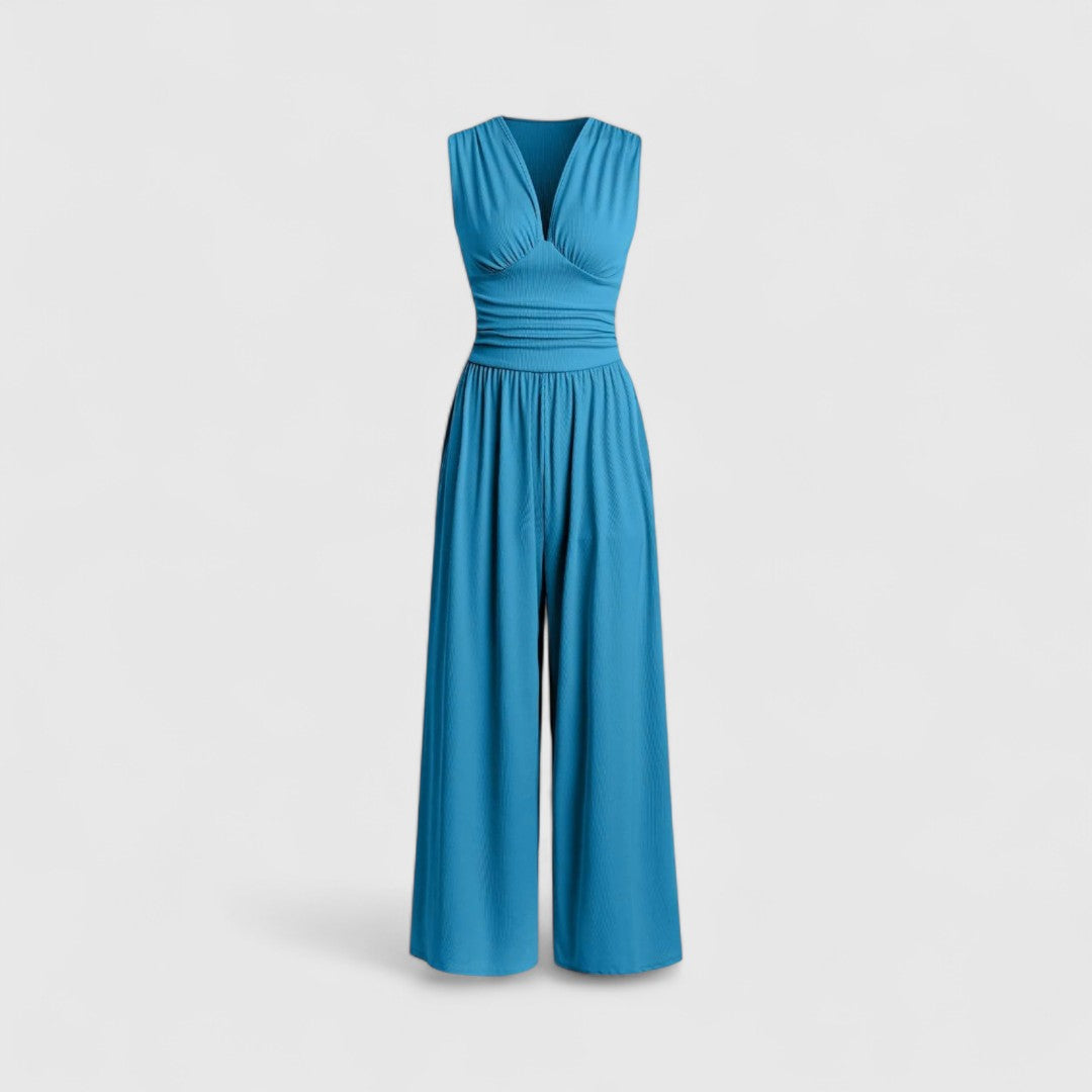 Filio Elegant Sleeveless Jumpsuit With Wide Leg Silhouette