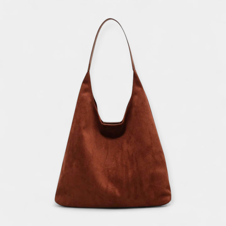 Elegant Hobo Bag With Suede Texture For Everyday Use