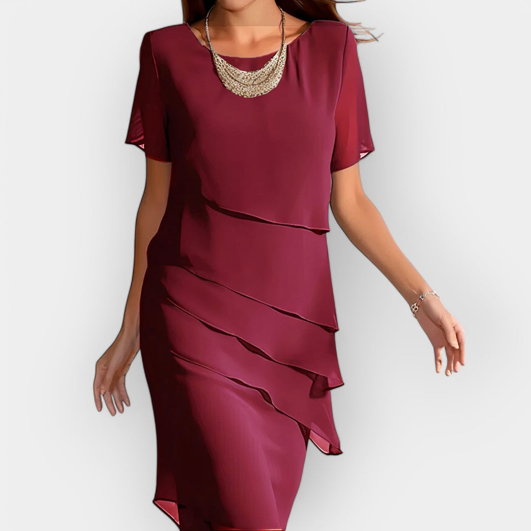 Elegant Chiffon Dress For Formal Or Semi Formal Occasions