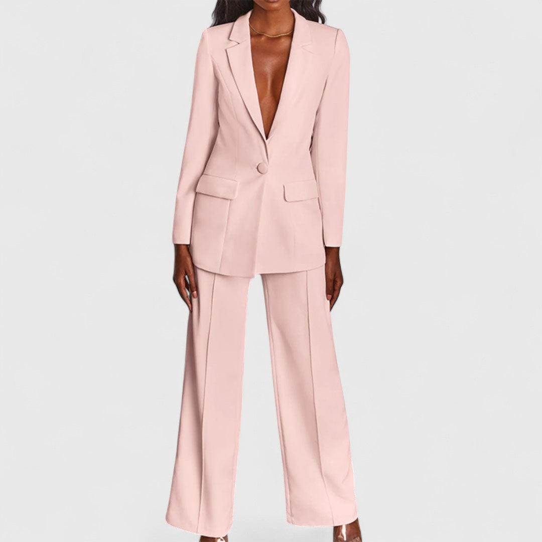 Matina Elegant Suit With Jacket And Trousers For Office