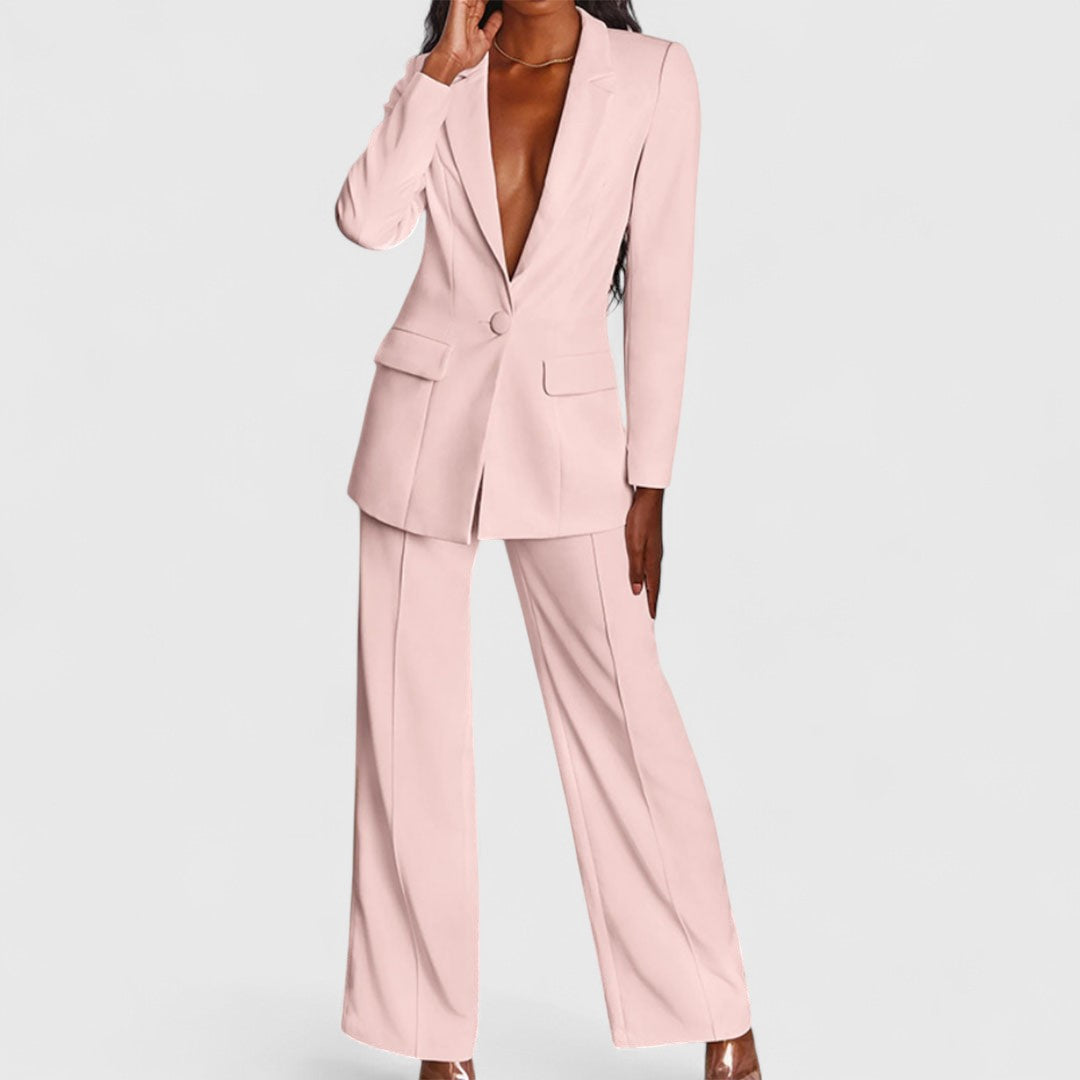 Matina Elegant Suit With Jacket And Trousers For Office