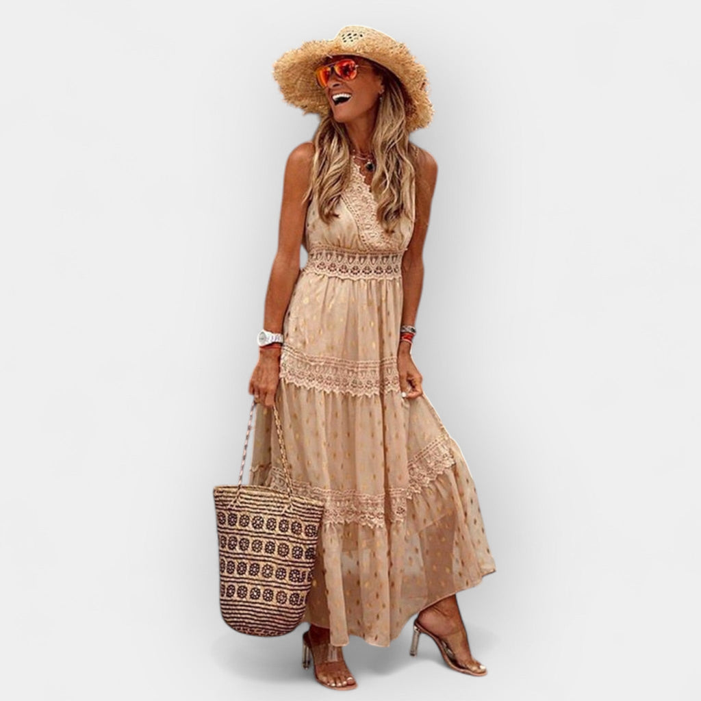Boho Summer Dress With Ibizan Influence Lightweight