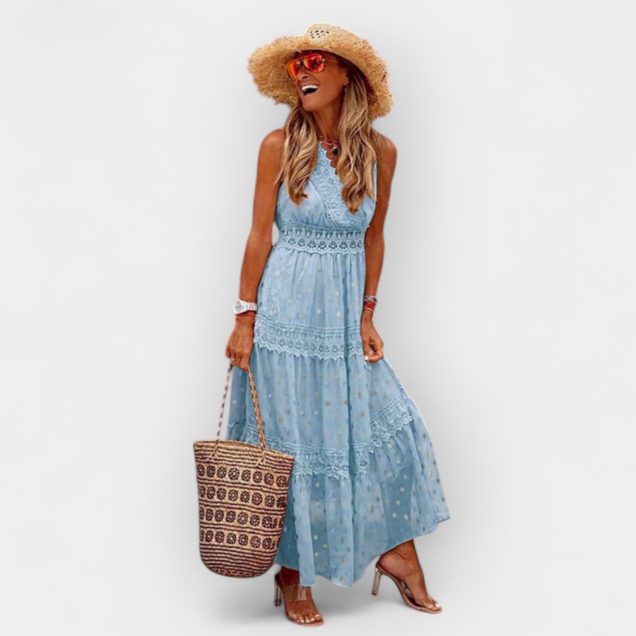 Boho Summer Dress With Ibizan Influence Lightweight