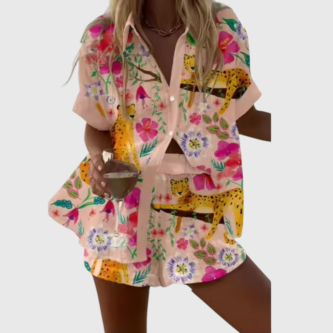 Ino Linen Shorts and Shirt Set for Carefree Summer Days