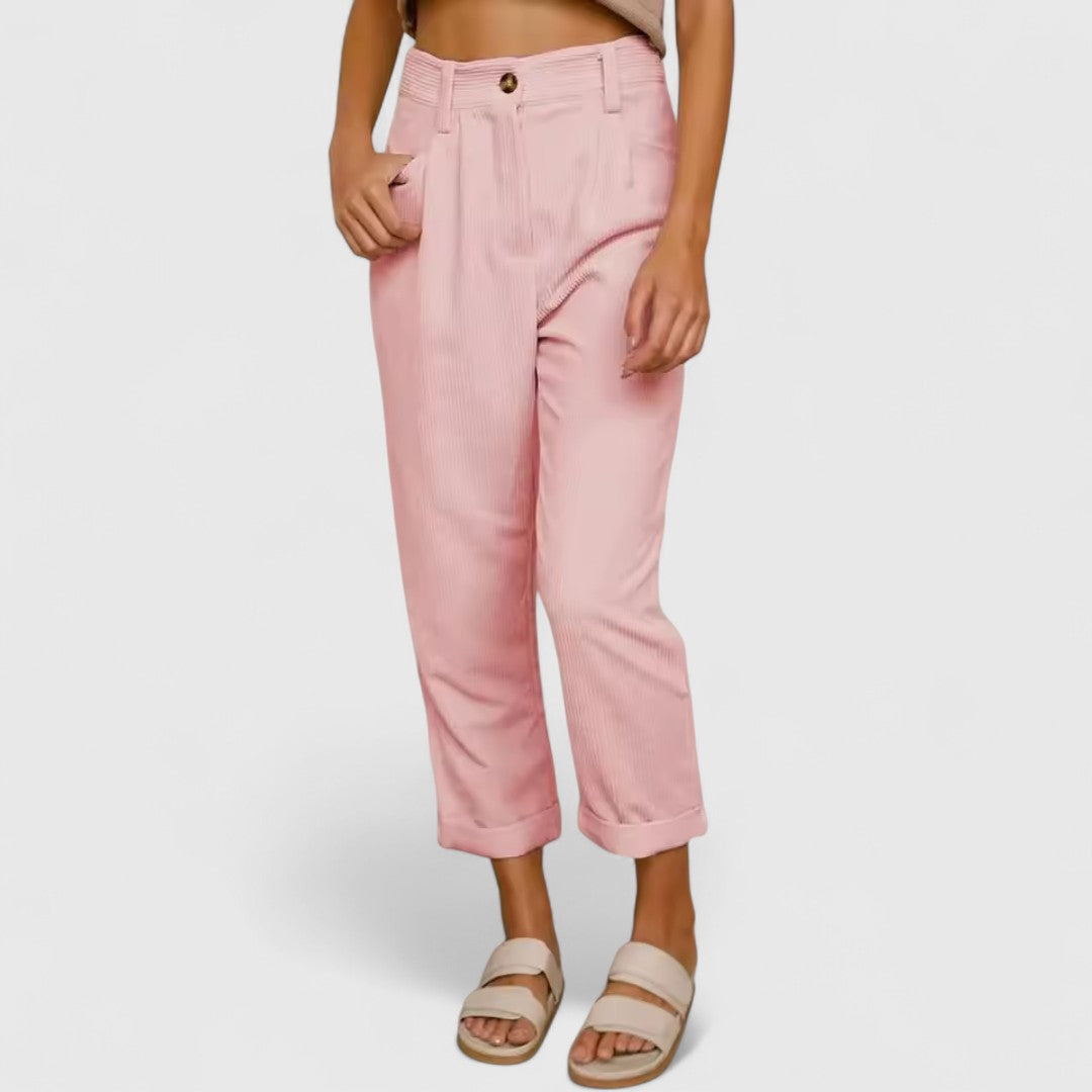 Anastasia Relaxed Fit Corduroy Trousers For Modern Style