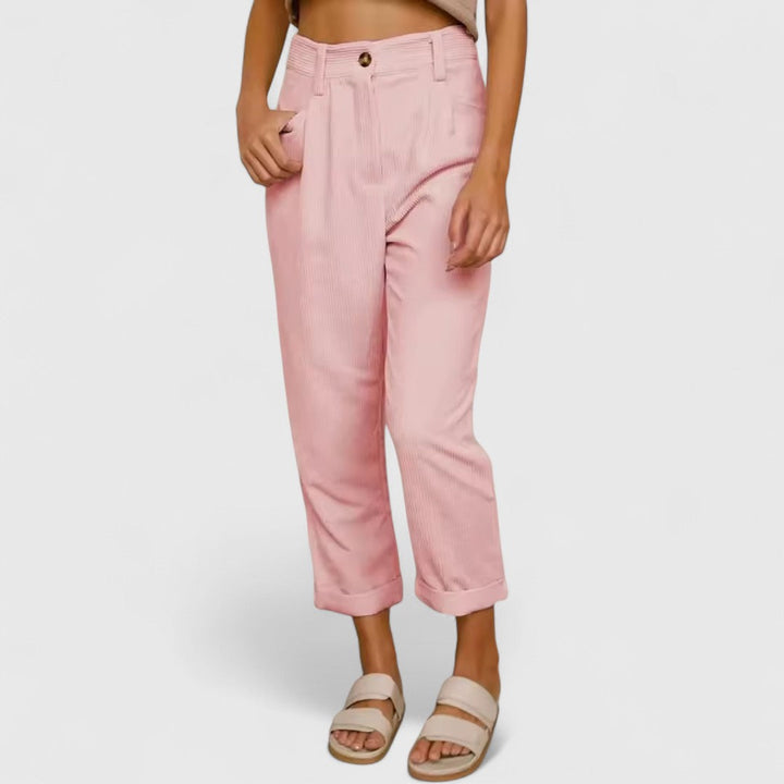 Anastasia Relaxed Fit Corduroy Trousers For Modern Style