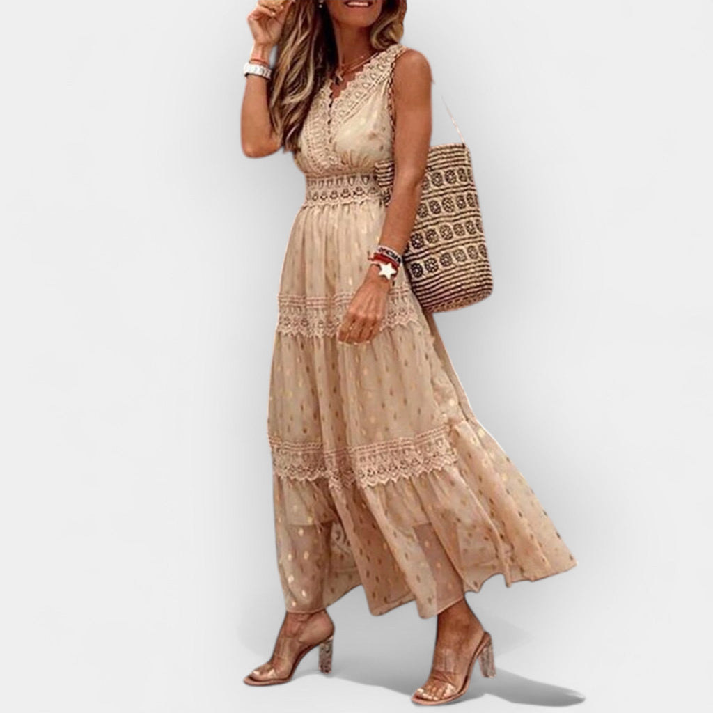 Boho Summer Dress With Ibizan Influence Lightweight