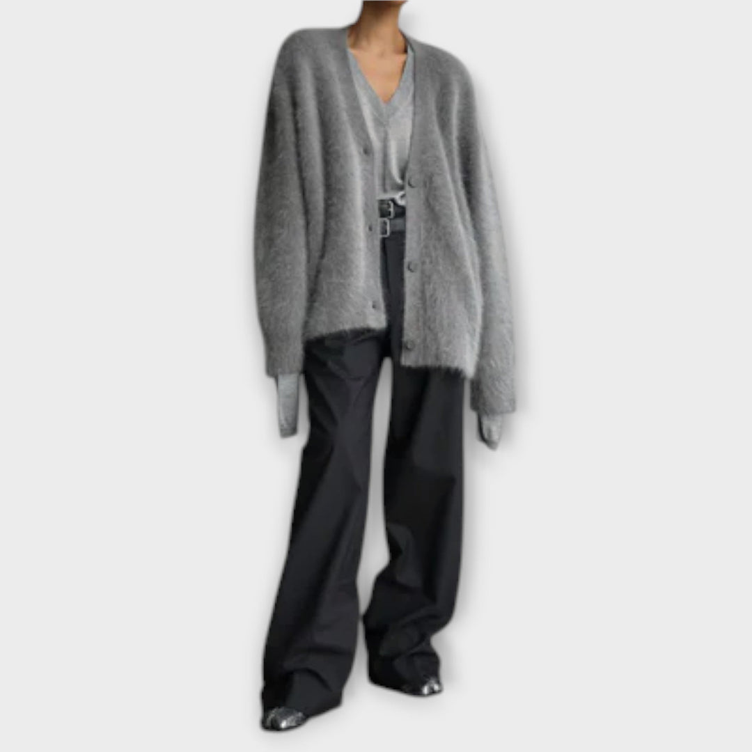 Dahlia Elegant Cardigan Polyester Oversized Fit Autumn