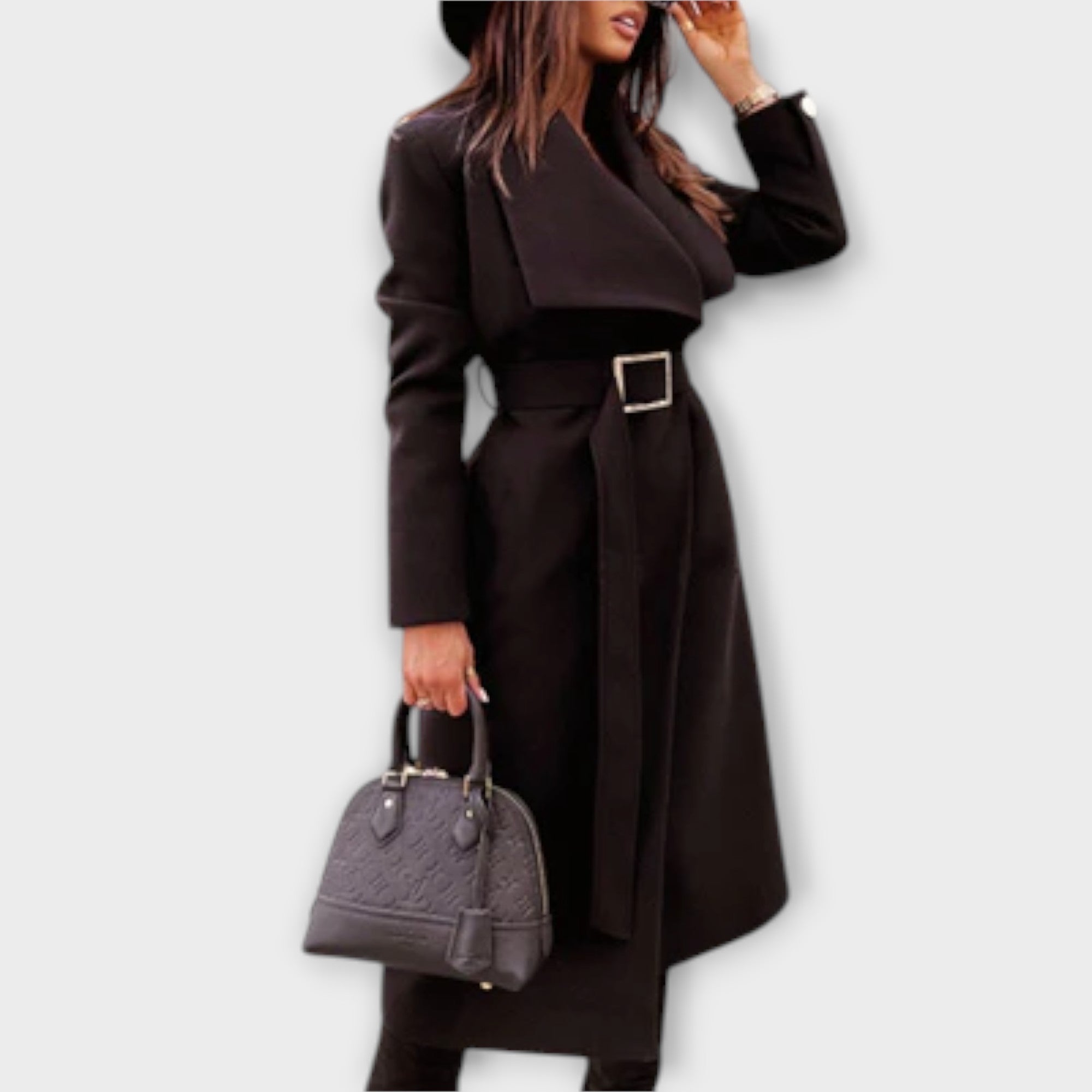 Mura Tailored Ladies Long Coat Elegant Silhouette Occasions