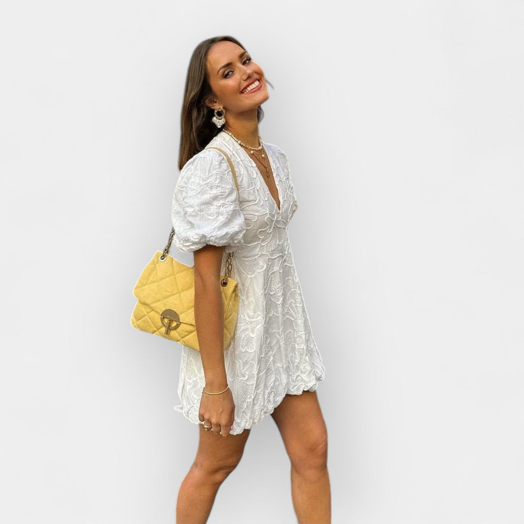 Airy White Dress with Breathable Lightweight Comfort