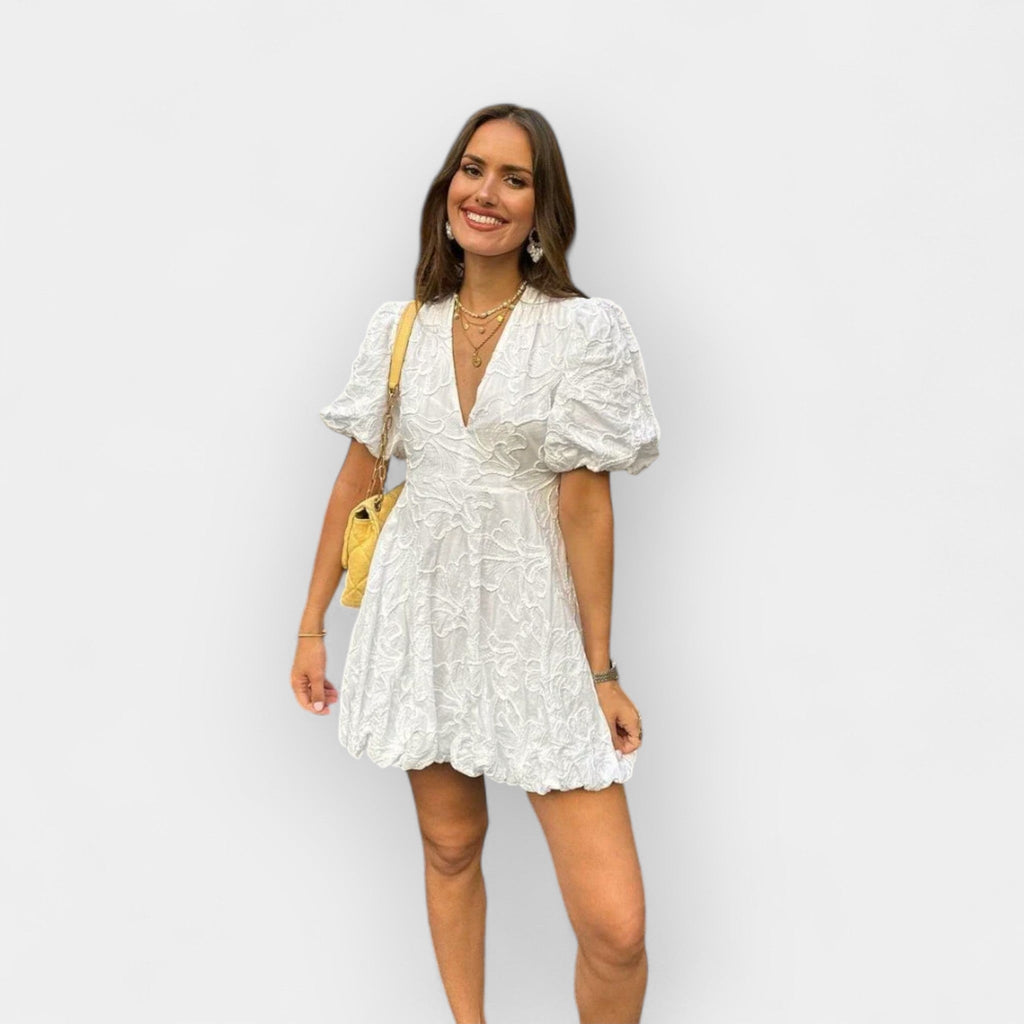 Airy White Dress with Breathable Lightweight Comfort