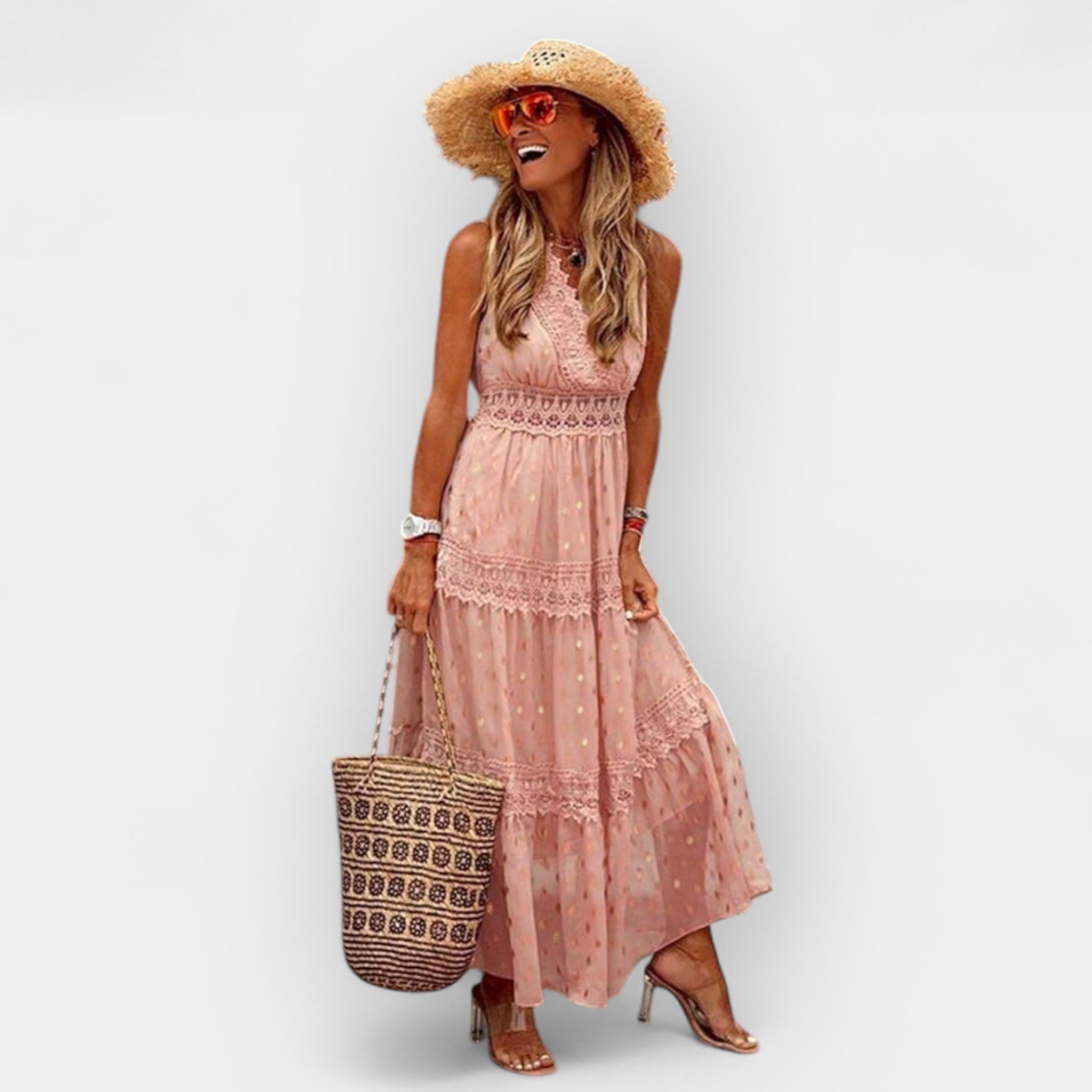 Boho Summer Dress With Ibizan Influence Lightweight
