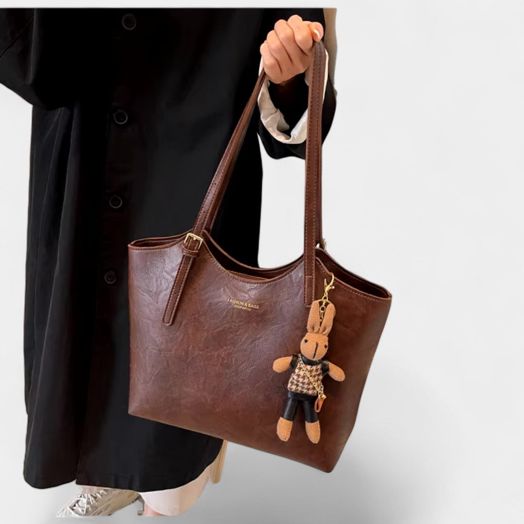 Glykeria Elegant Shoulder Bag Vintage Finish Eco Leather