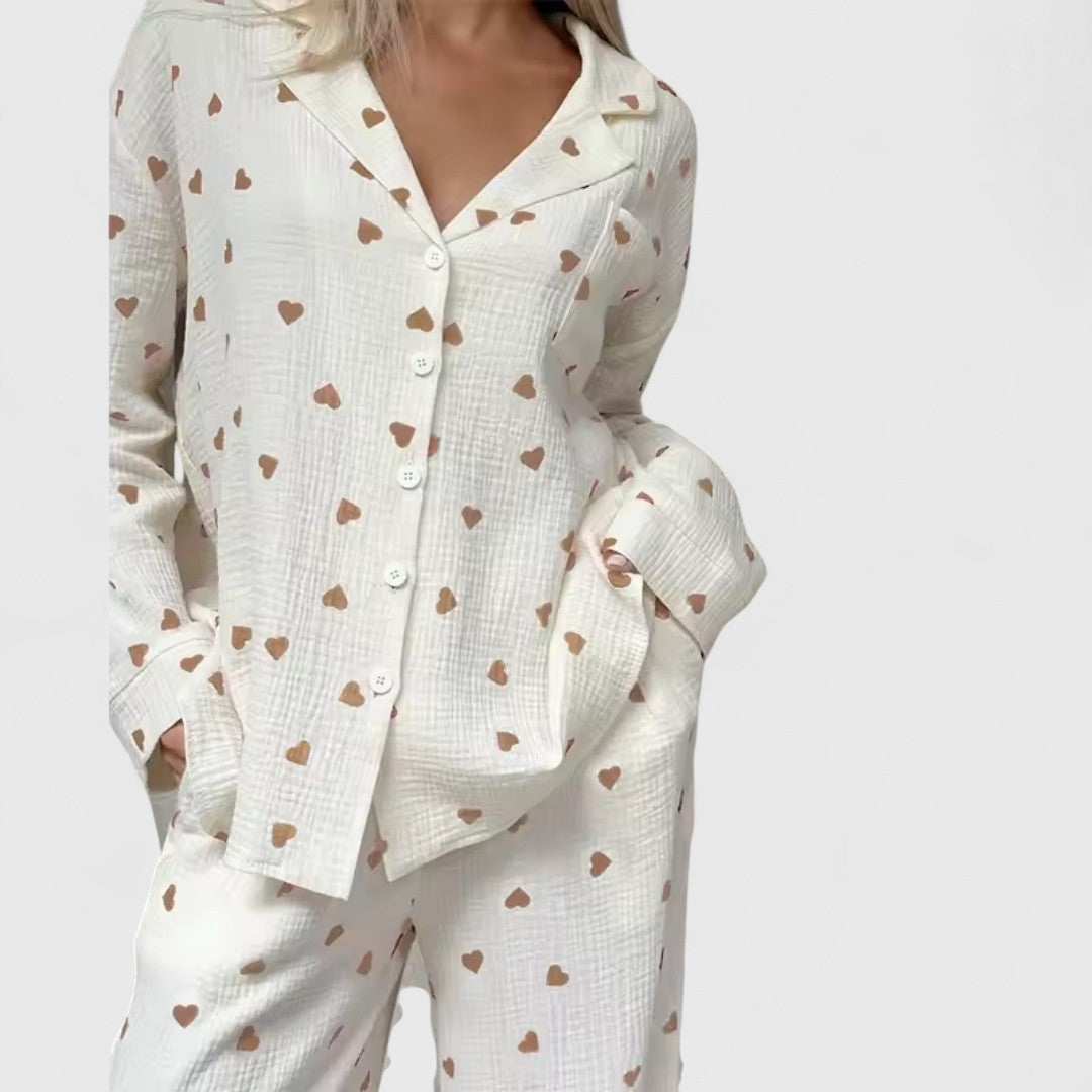Fani Pyjamas With Heart In Aesthetic And Comfortable Design