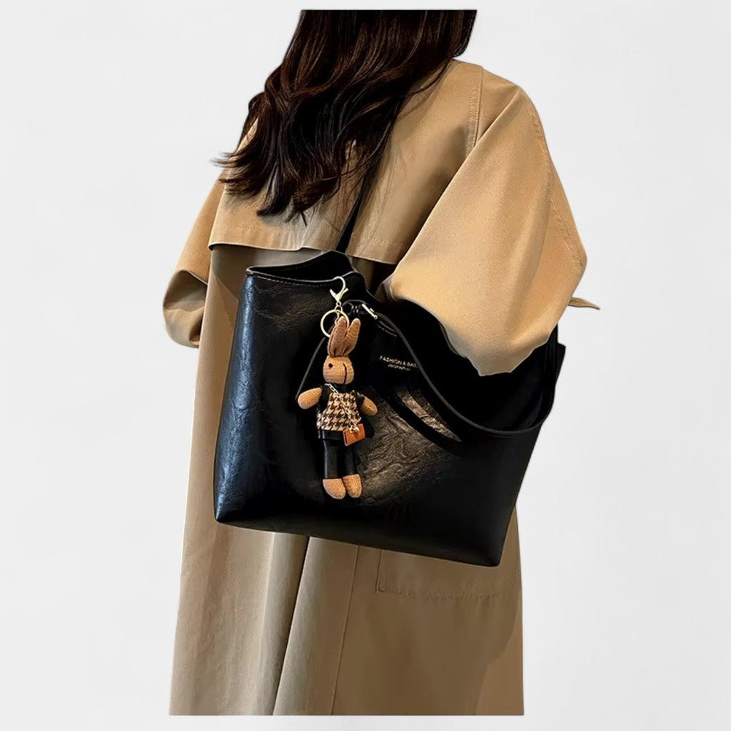 Glykeria Elegant Shoulder Bag Vintage Finish Eco Leather