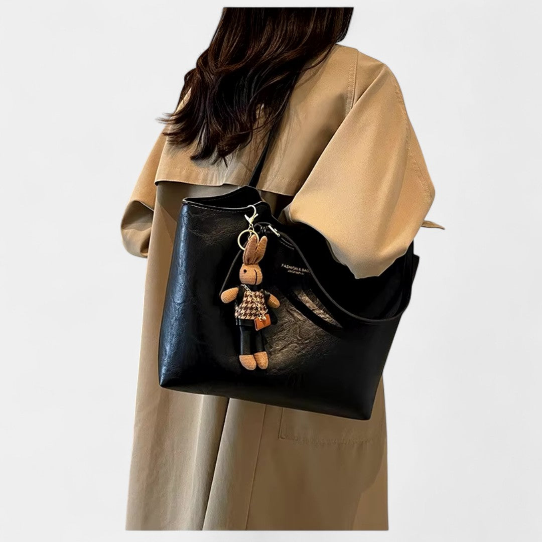 Glykeria Elegant Shoulder Bag Vintage Finish Eco Leather