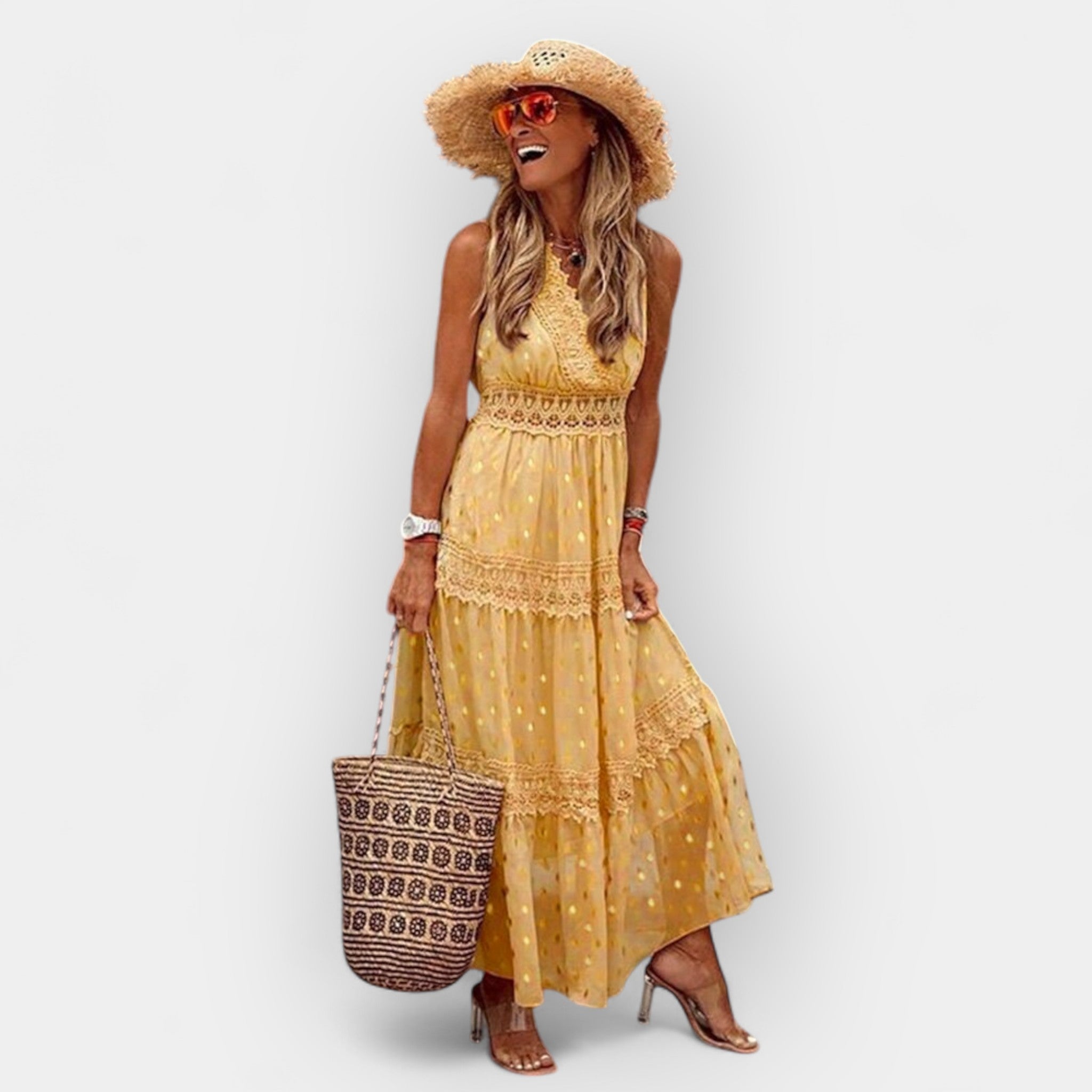 Boho Summer Dress With Ibizan Influence Lightweight