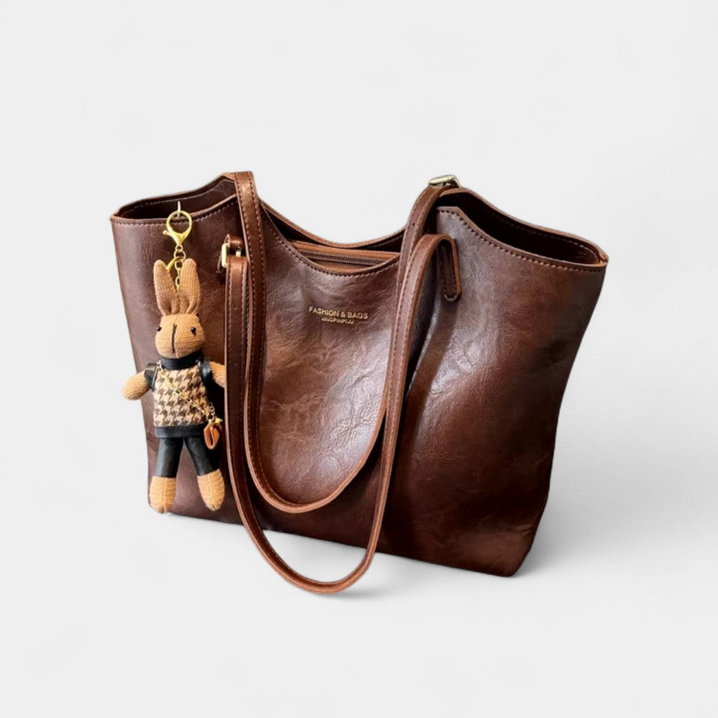 Glykeria Elegant Shoulder Bag Vintage Finish Eco Leather