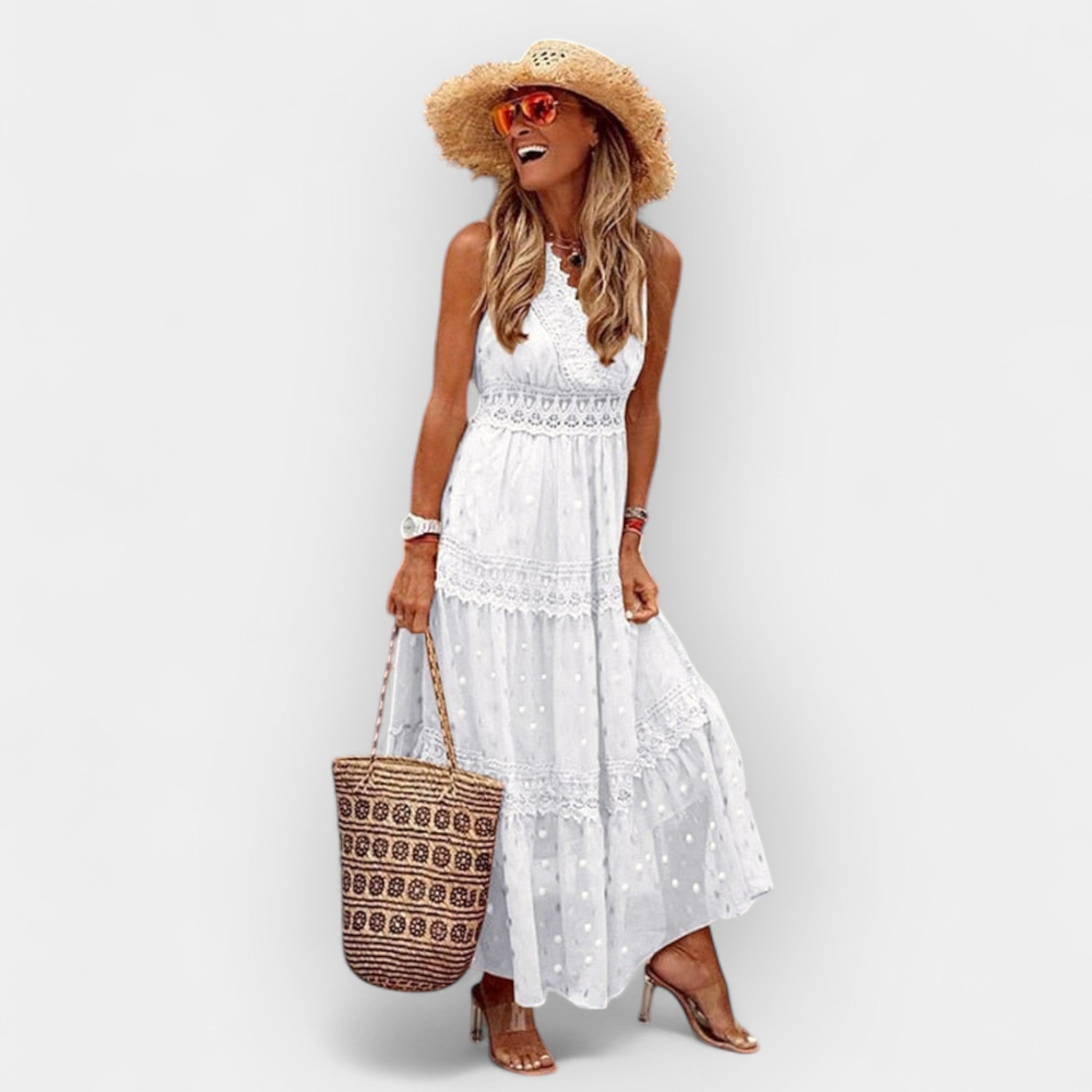 Boho Summer Dress With Ibizan Influence Lightweight