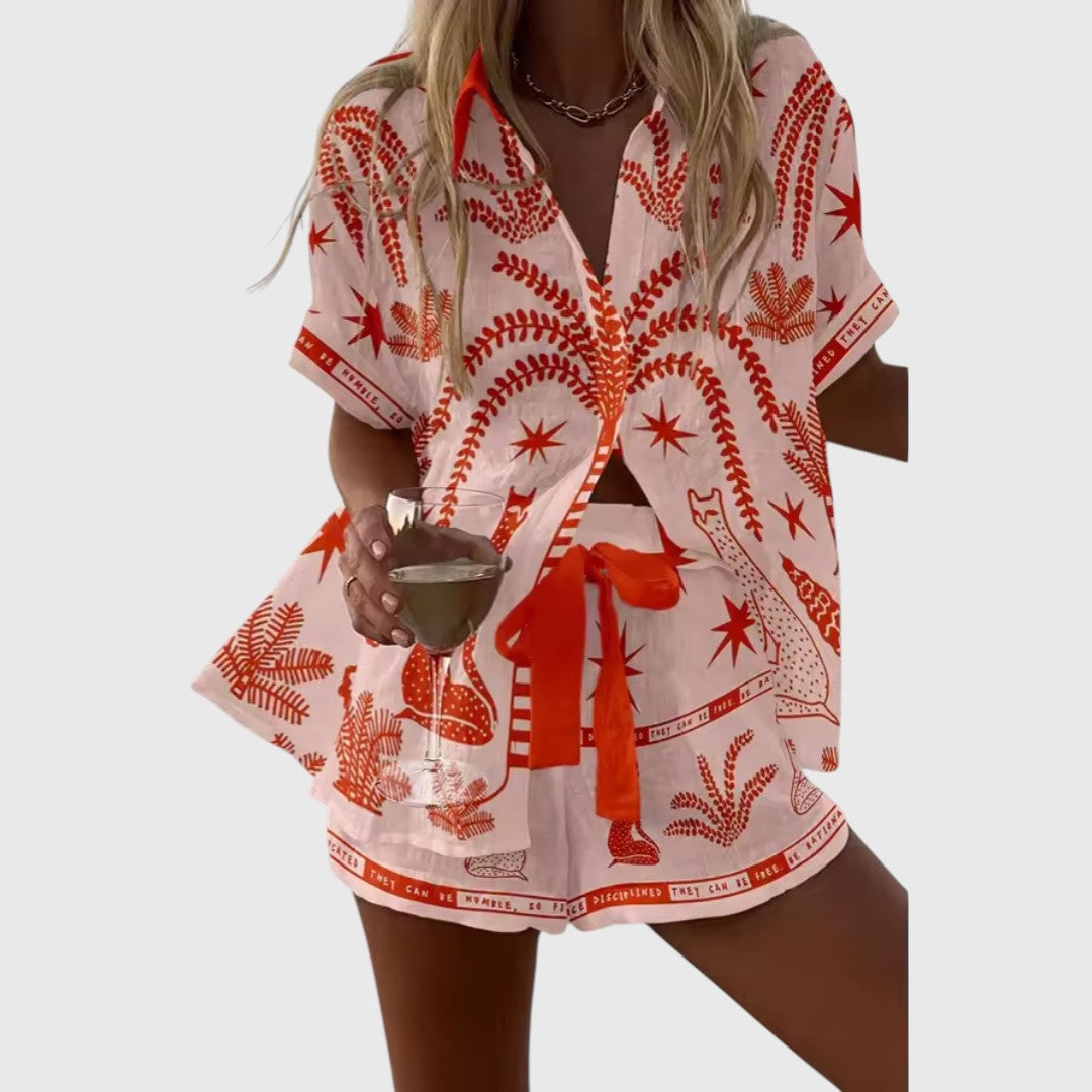 Ino Linen Shorts and Shirt Set for Carefree Summer Days