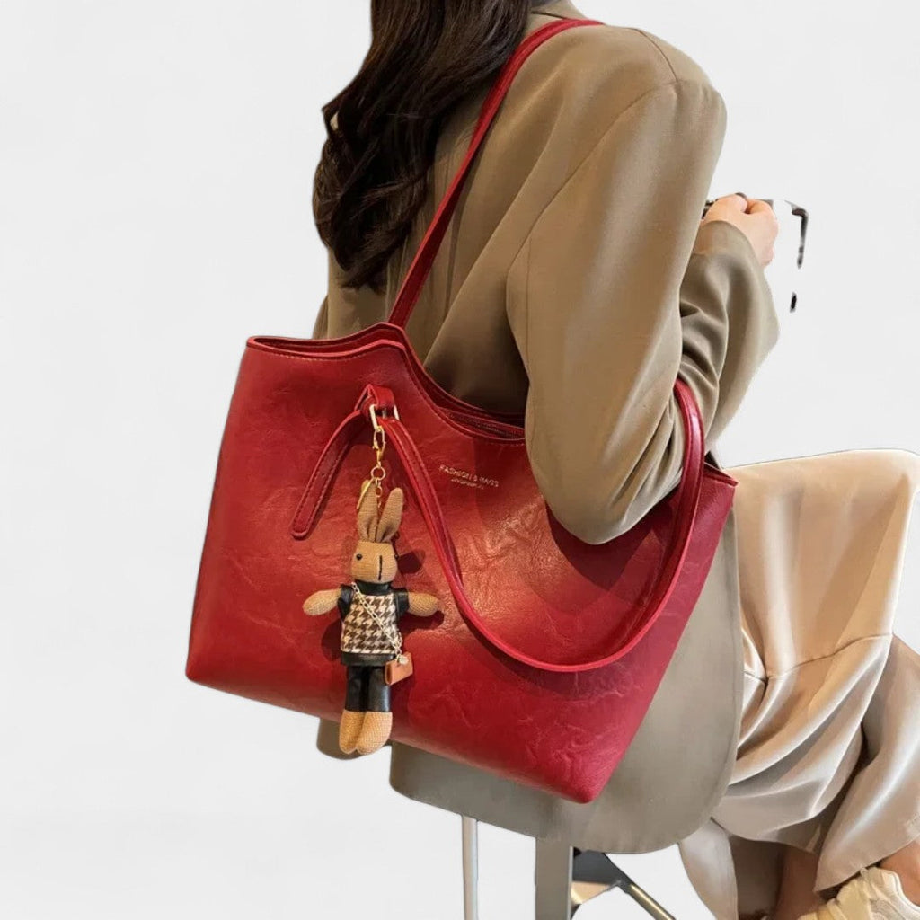 Glykeria Elegant Shoulder Bag Vintage Finish Eco Leather