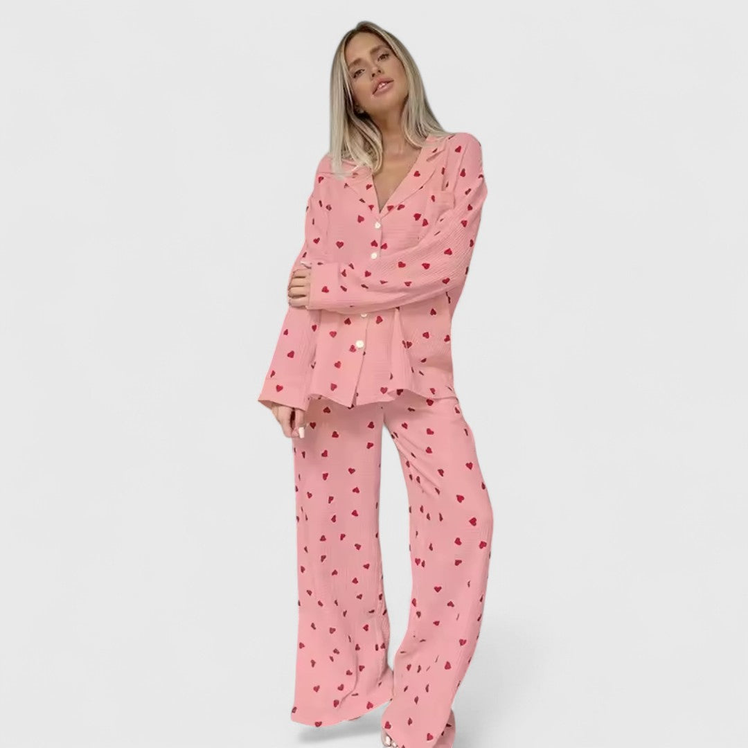 Fani Pyjamas With Heart In Aesthetic And Comfortable Design