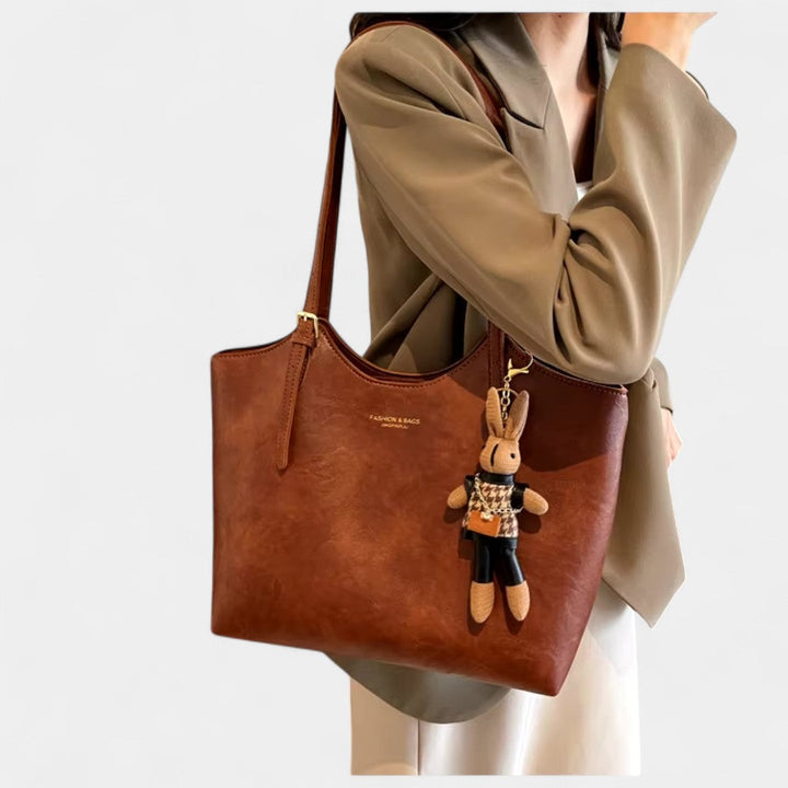 Glykeria Elegant Shoulder Bag Vintage Finish Eco Leather