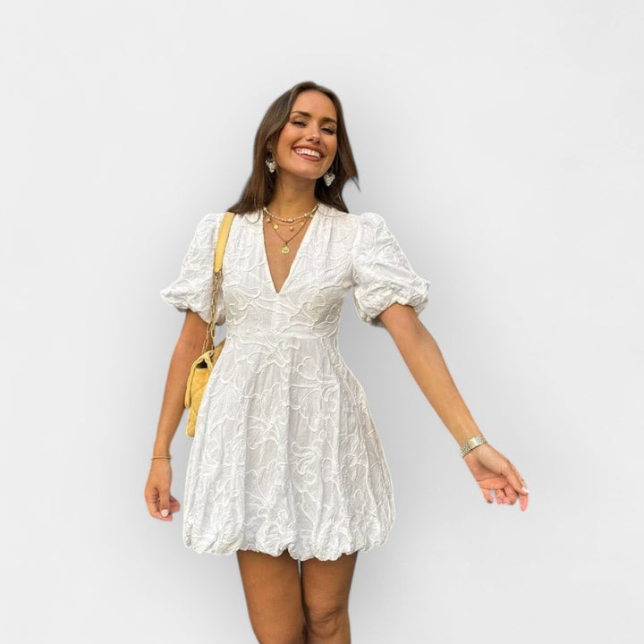 Airy White Dress with Breathable Lightweight Comfort