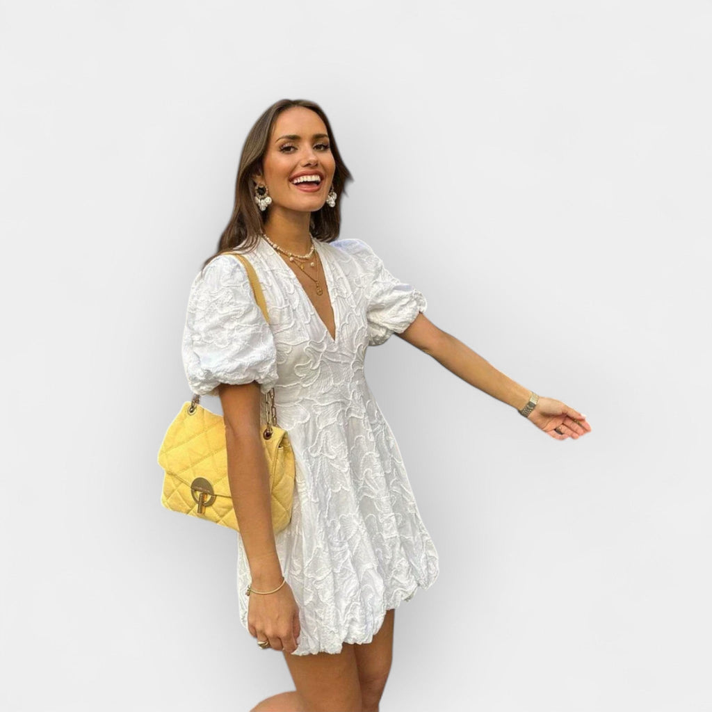 Airy White Dress with Breathable Lightweight Comfort