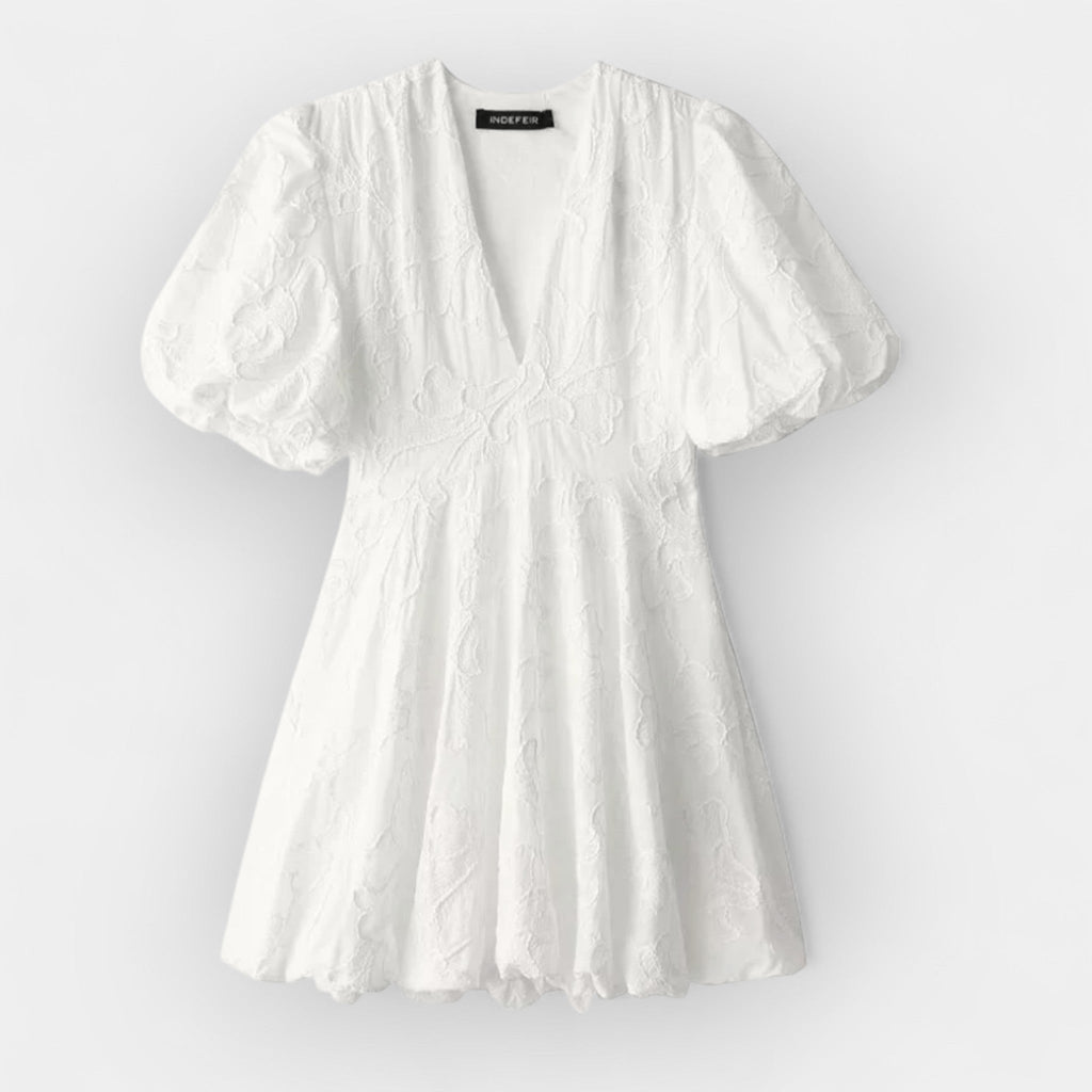 Airy White Dress with Breathable Lightweight Comfort