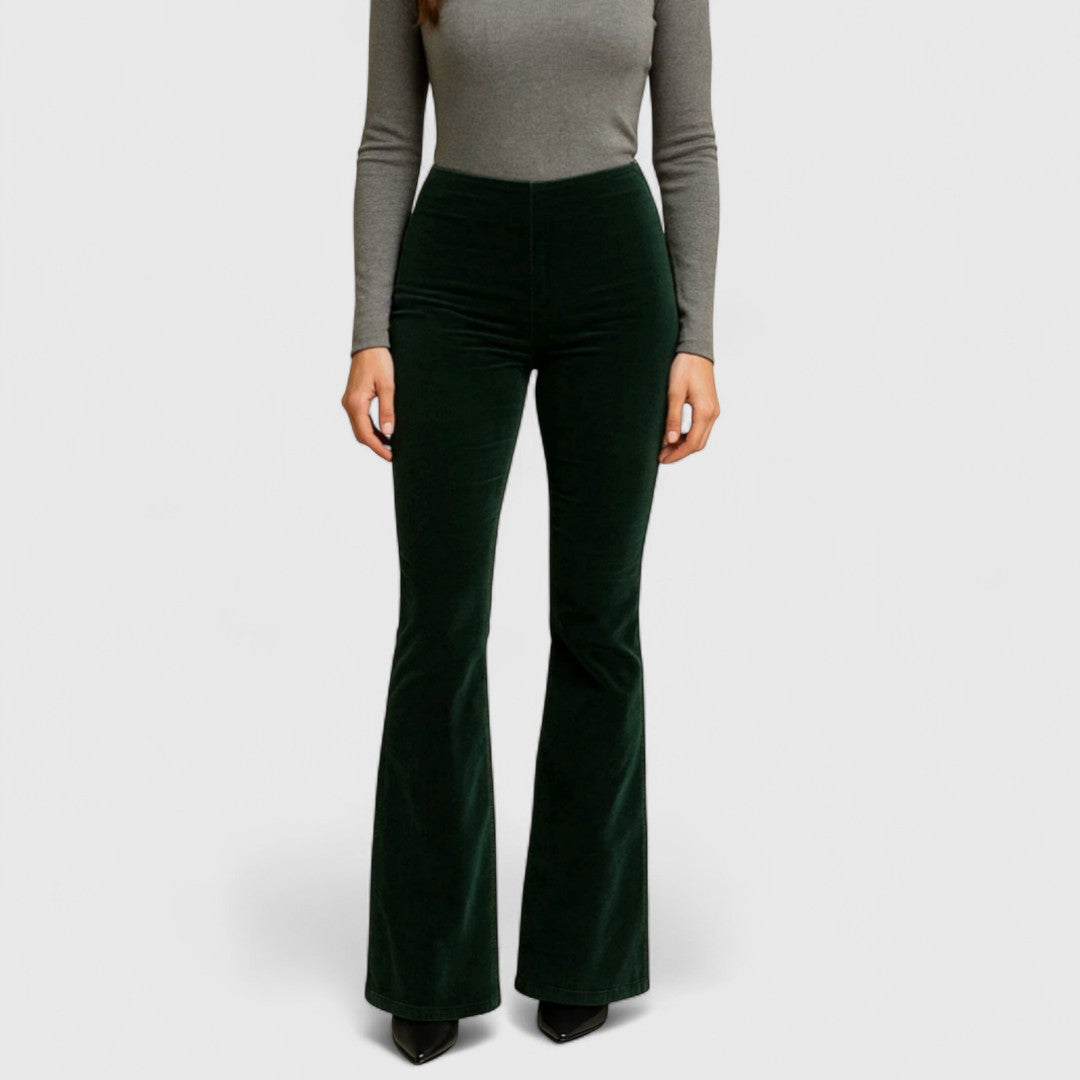 Eleonora Corduroy Flared Trousers With All Day Comfort