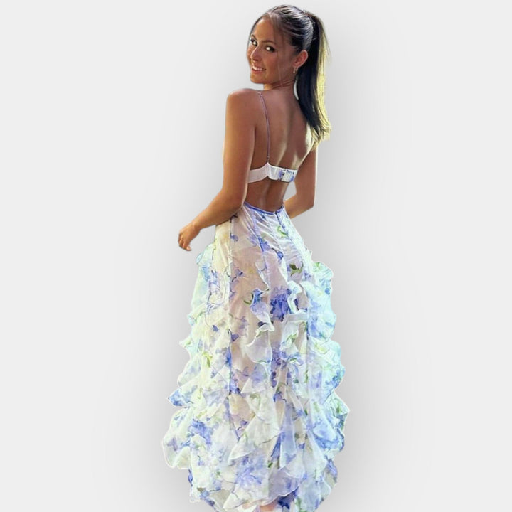 Floral Maxi Dress With Ruffles For Stylish Summer Evenings