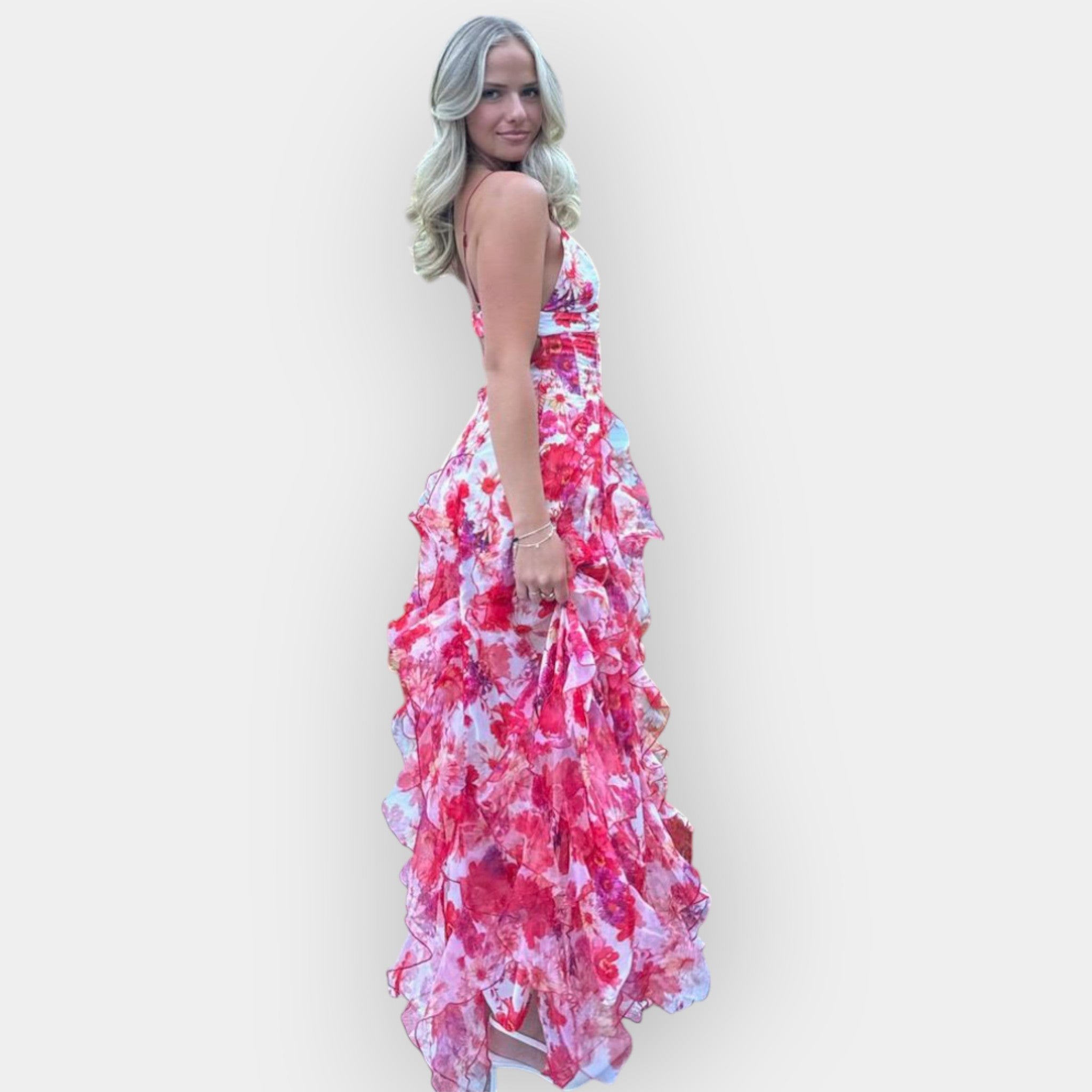 Floral Maxi Dress With Ruffles For Stylish Summer Evenings