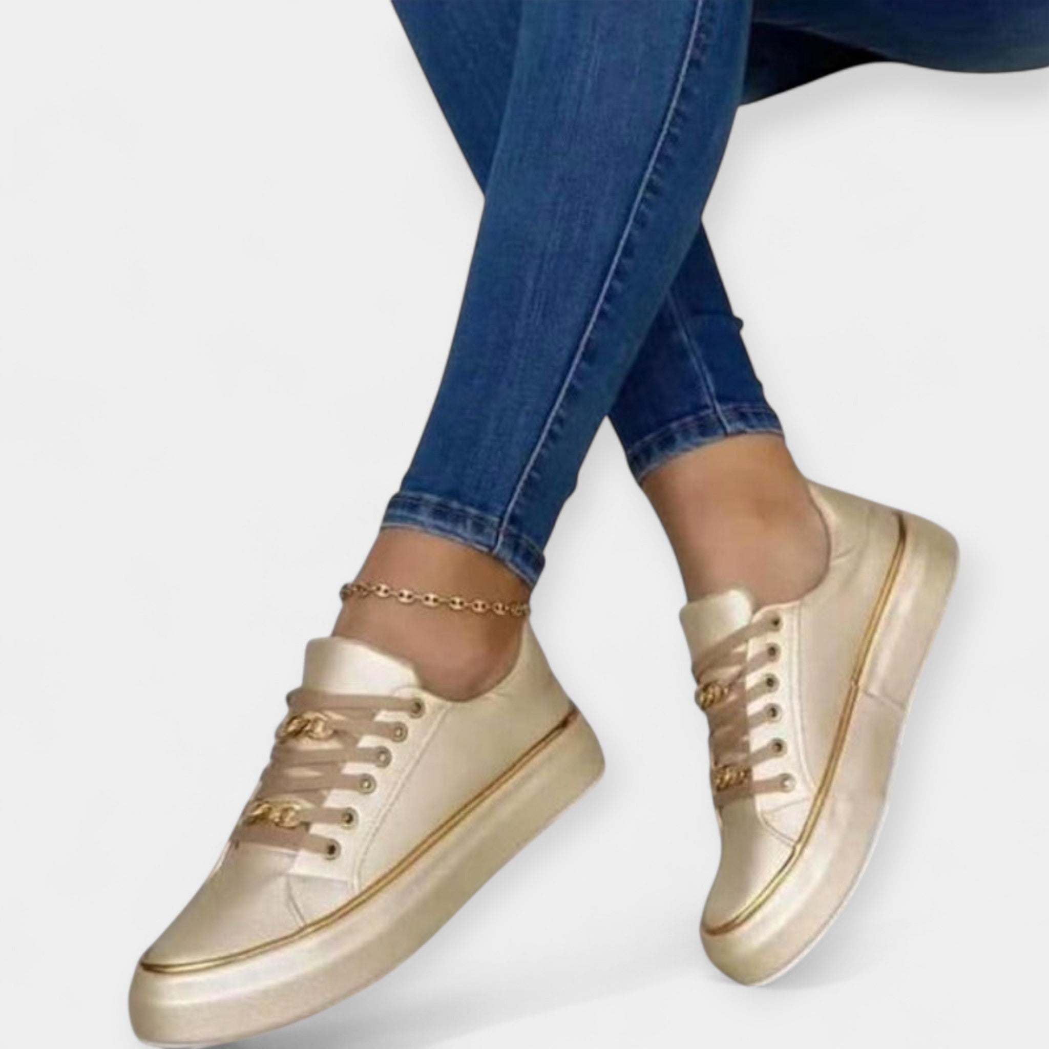 Elegant Walking Shoe With Orthopaedic Insole And Support