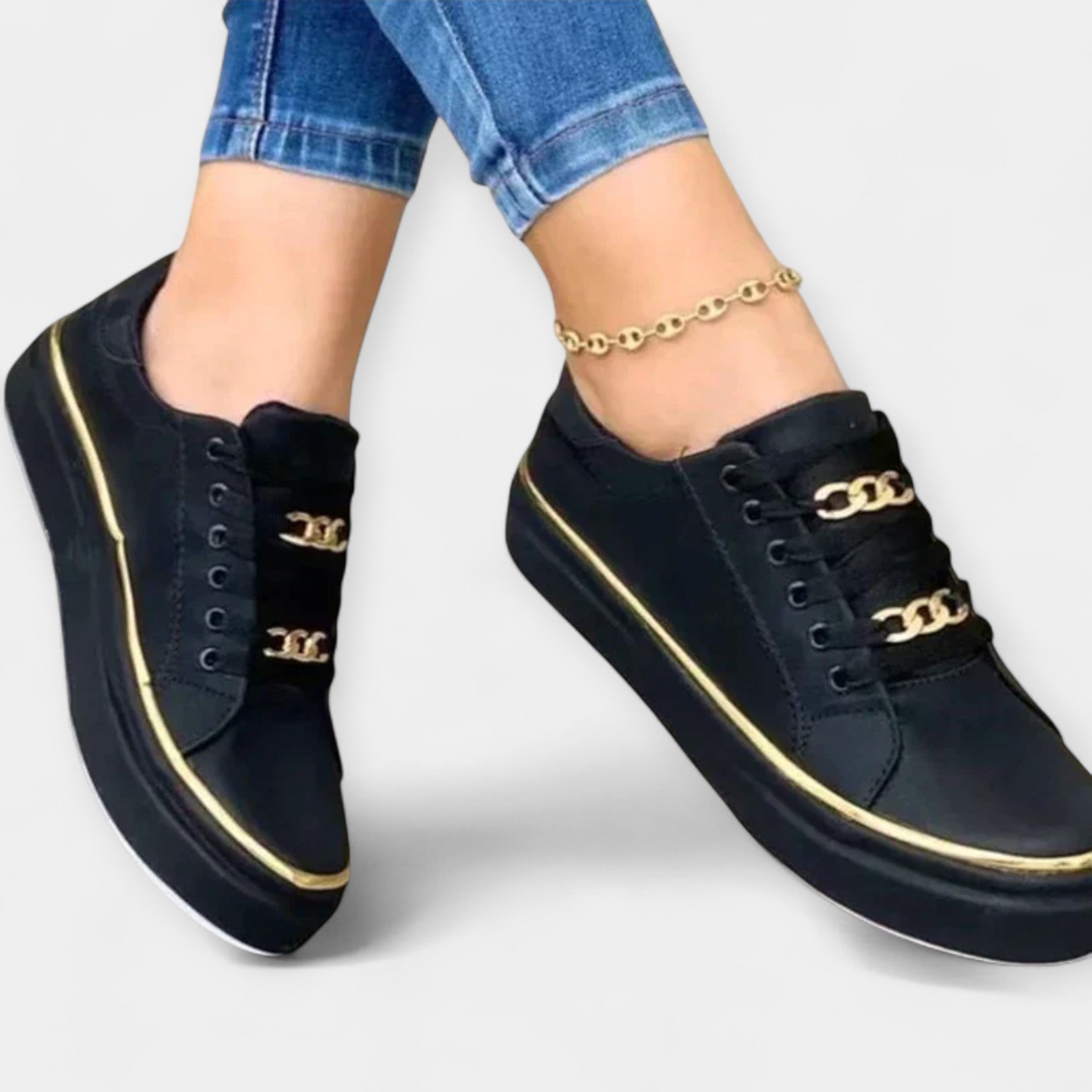 Elegant Walking Shoe With Orthopaedic Insole And Support