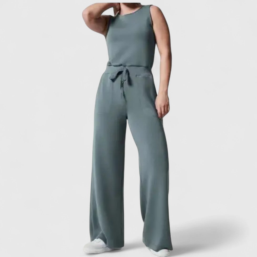 Margareta Cotton Sleeveless Jumpsuit With Minimal Elegance