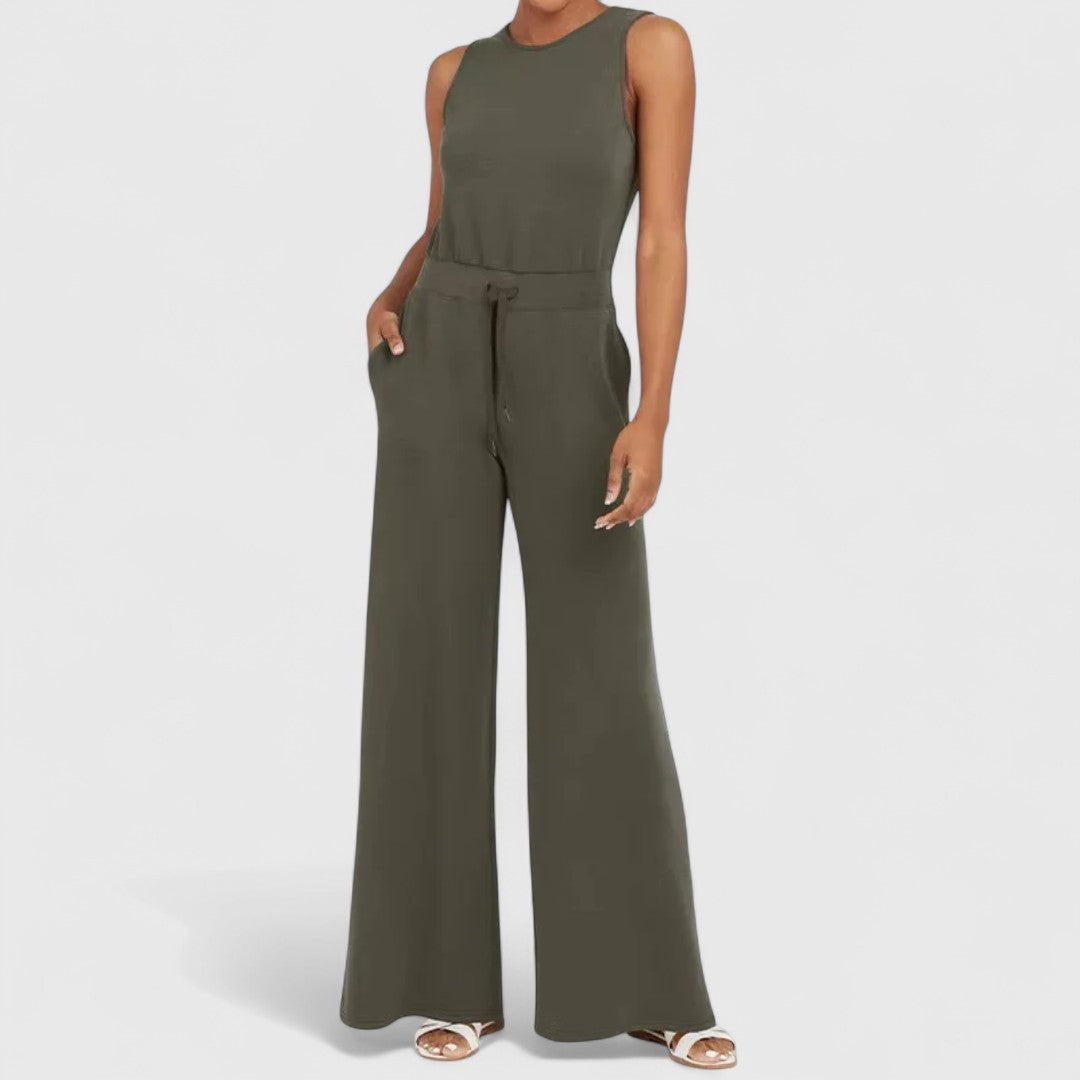 Margareta Cotton Sleeveless Jumpsuit With Minimal Elegance